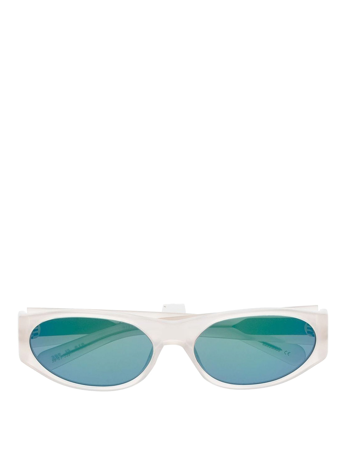 Shop Flatlist Tinted Round-frame Sunglasses In White