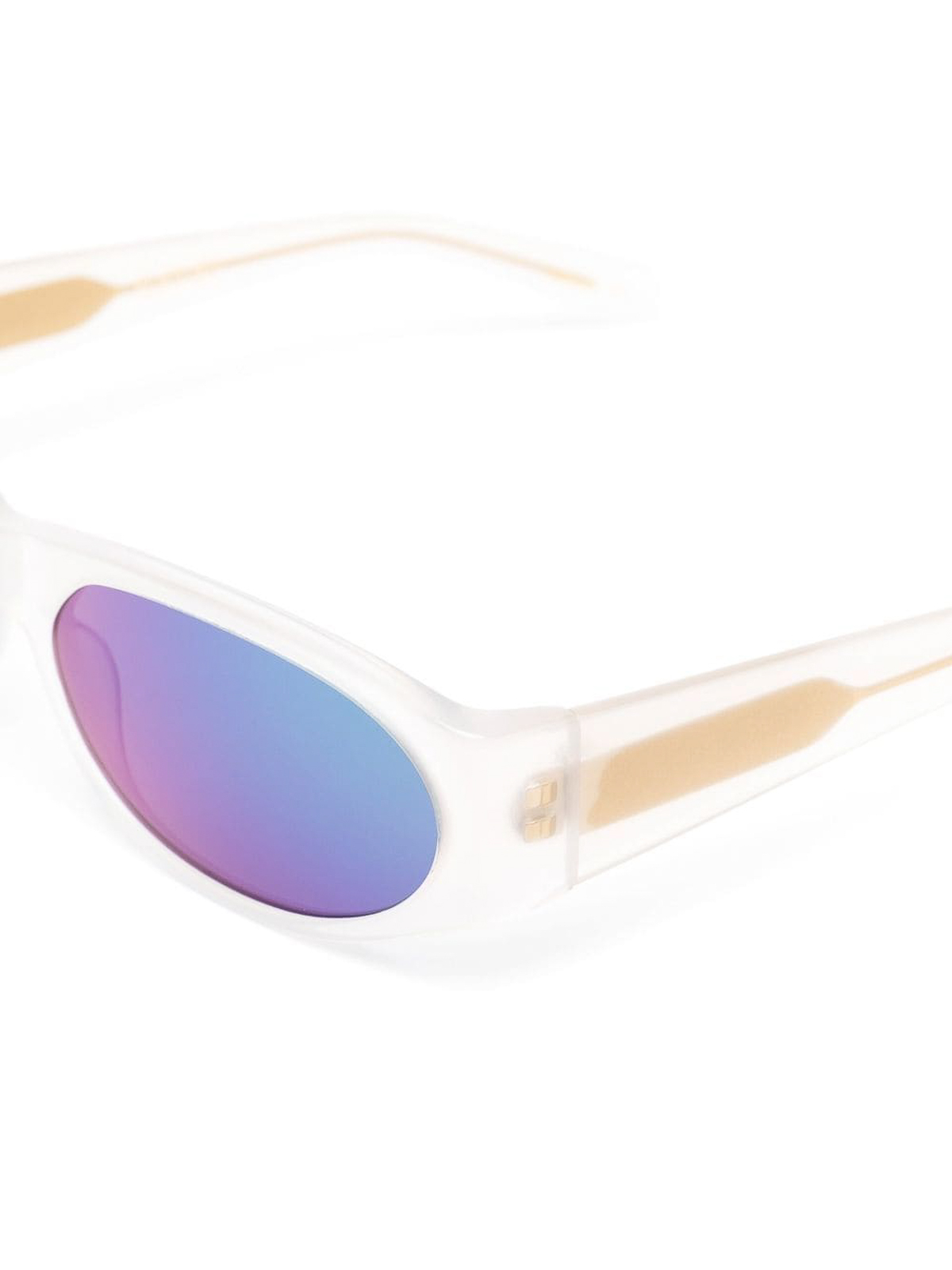 Shop Flatlist Tinted Round-frame Sunglasses In White