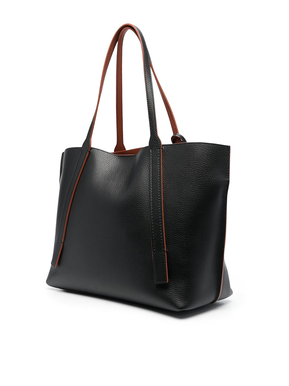 Furla contrast-lining Leather Tote Bag