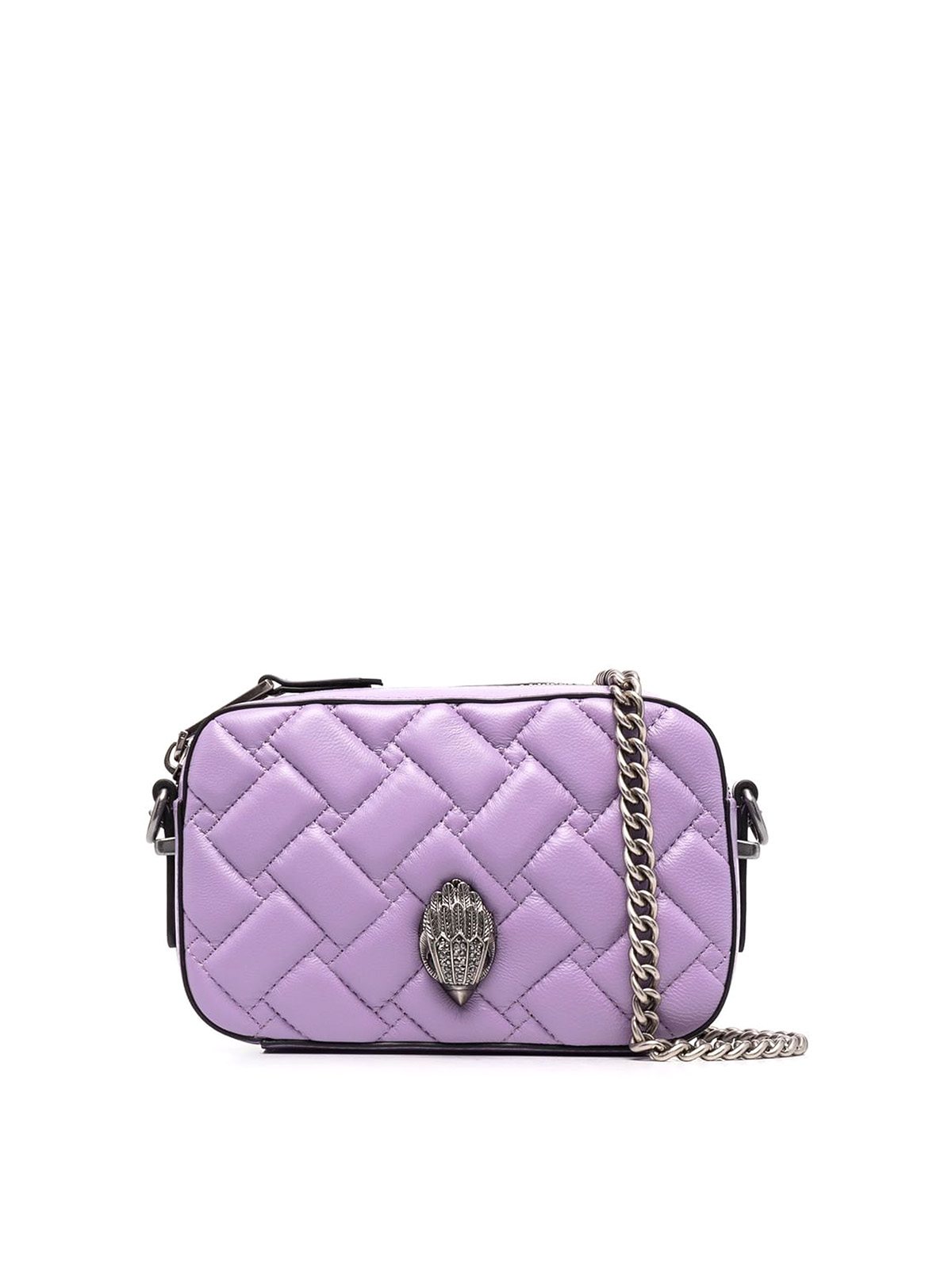 Sac à Main Kurt Geiger Noir Effet Métallisé - Reflets Rose Et Mauve - Bandoulière 27x22x11 Cm - Neuf Sans étiquettes
