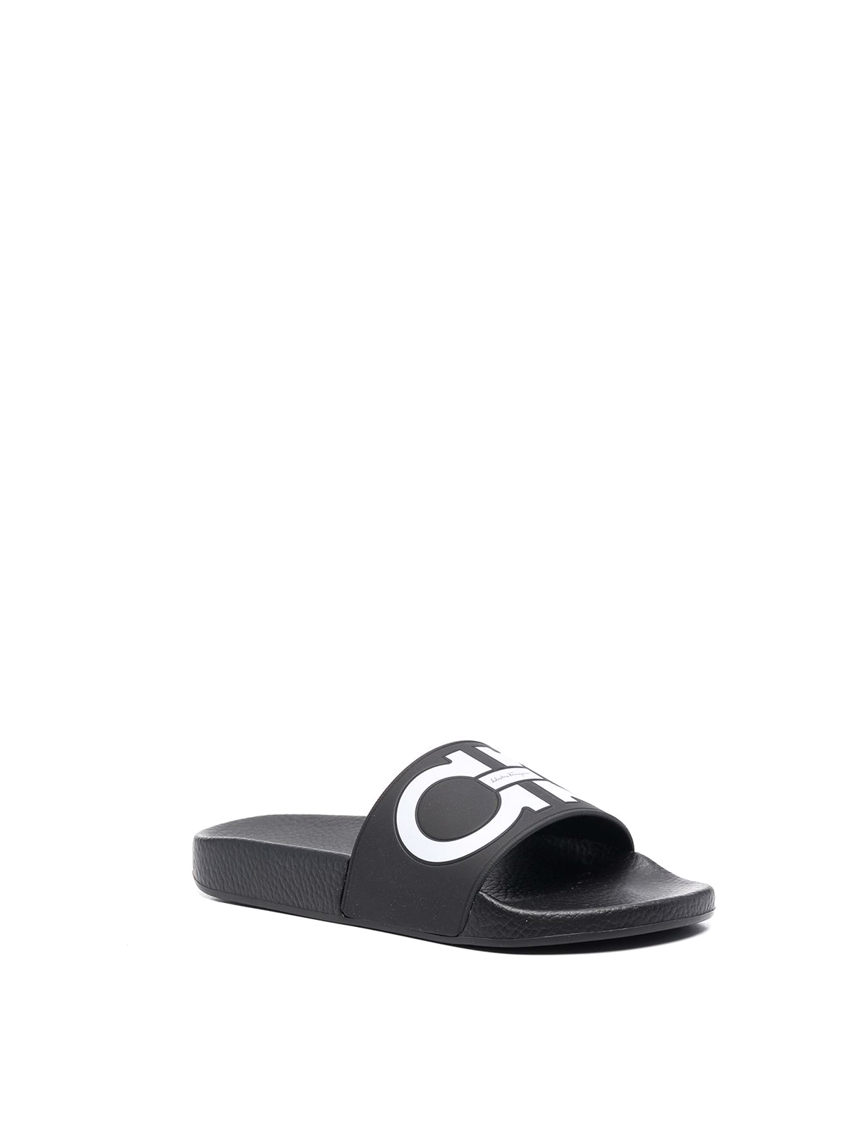 Shop Ferragamo Rubber Sandals In Negro