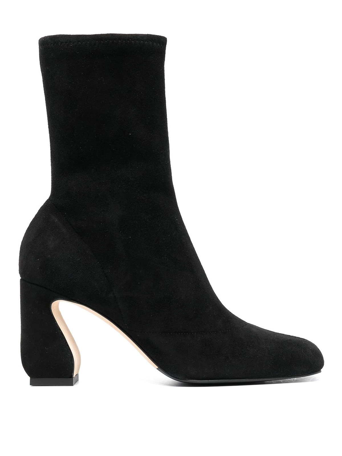 Si Rossi Square-toe Suede Ankle Boots In Negro