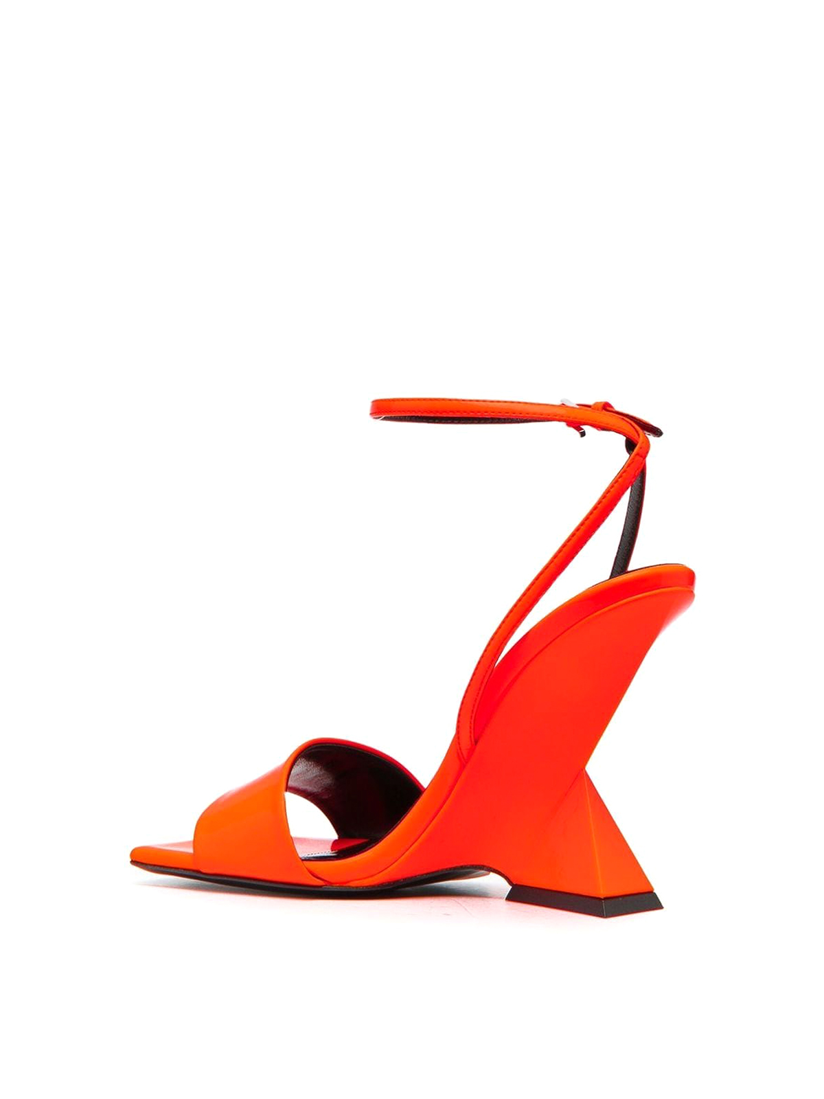 Shop Attico Sculpted-heel Sandals In Orange