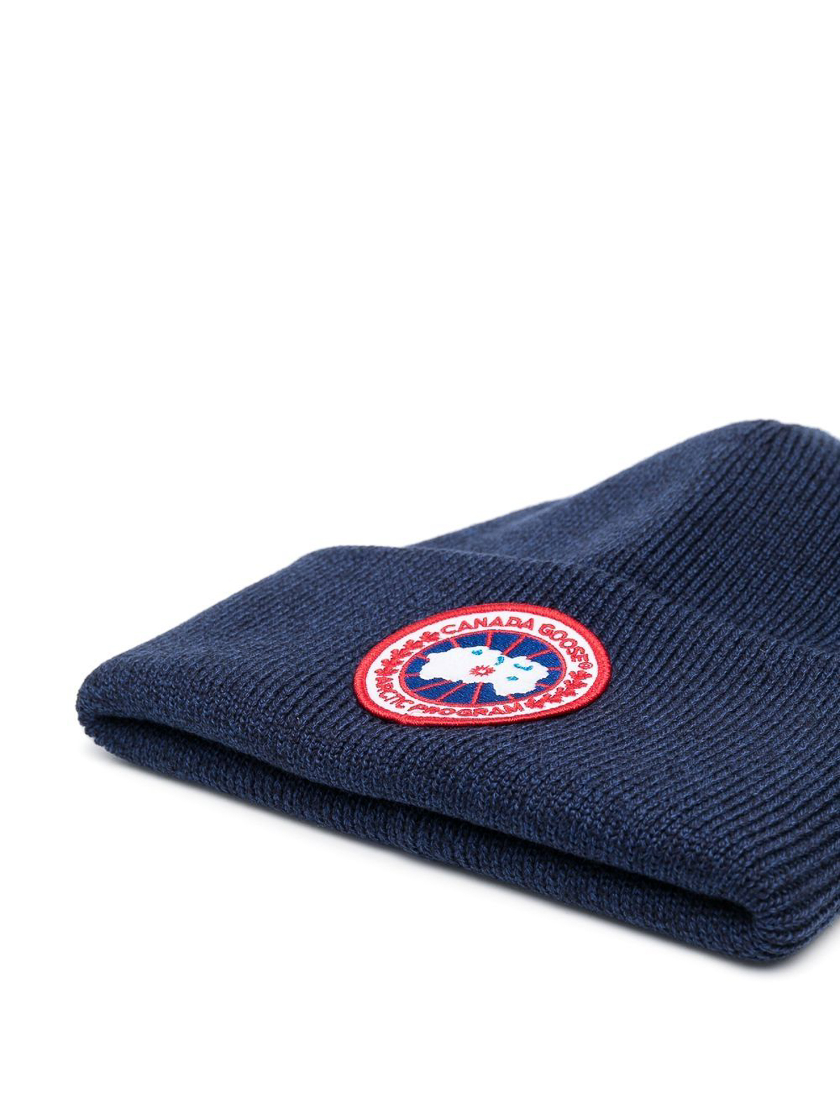 logo-patch knitted beanie