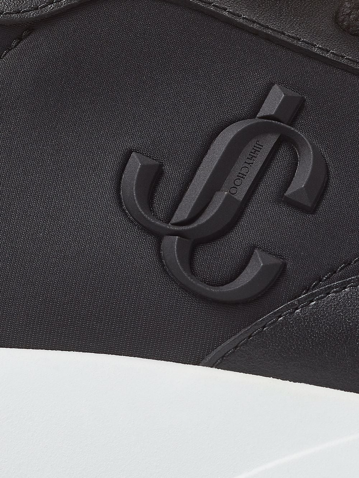 Jimmy Choo Black leather memphis lace-up sneakers Jimmy Choo Black leather memphis lace-up sneakers