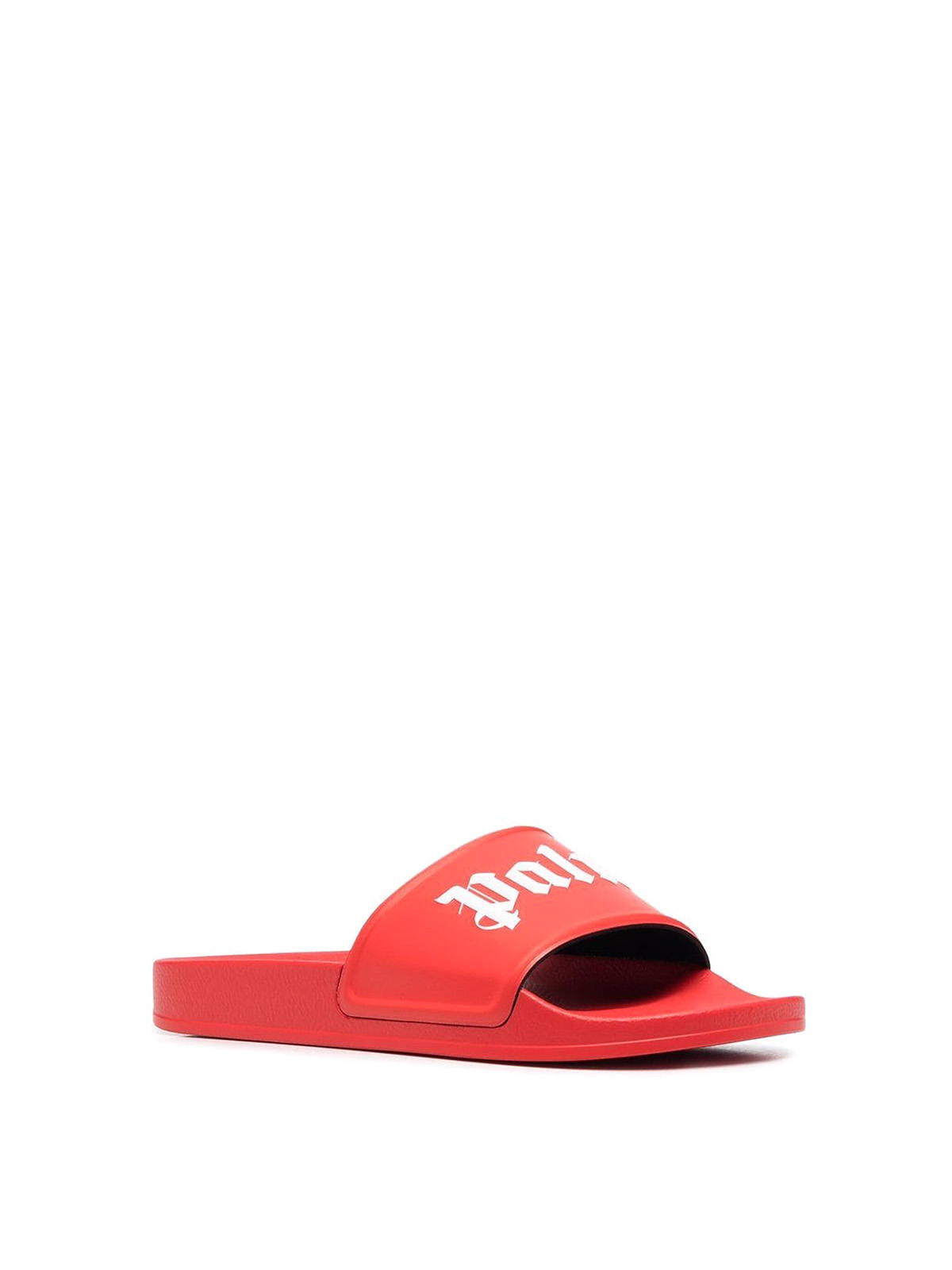 Palm Angels Logo-print slides - Red - Men|PMIC001C99PLA0012501 display picture 3
