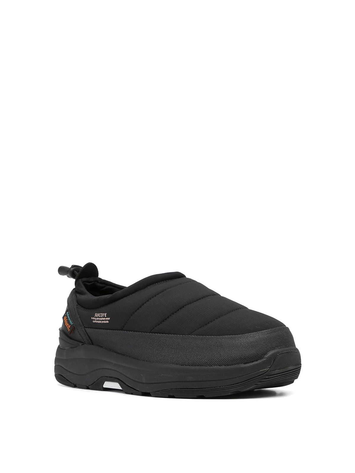 Shop Suicoke Black Pepper Padded Slip-on Sneakers