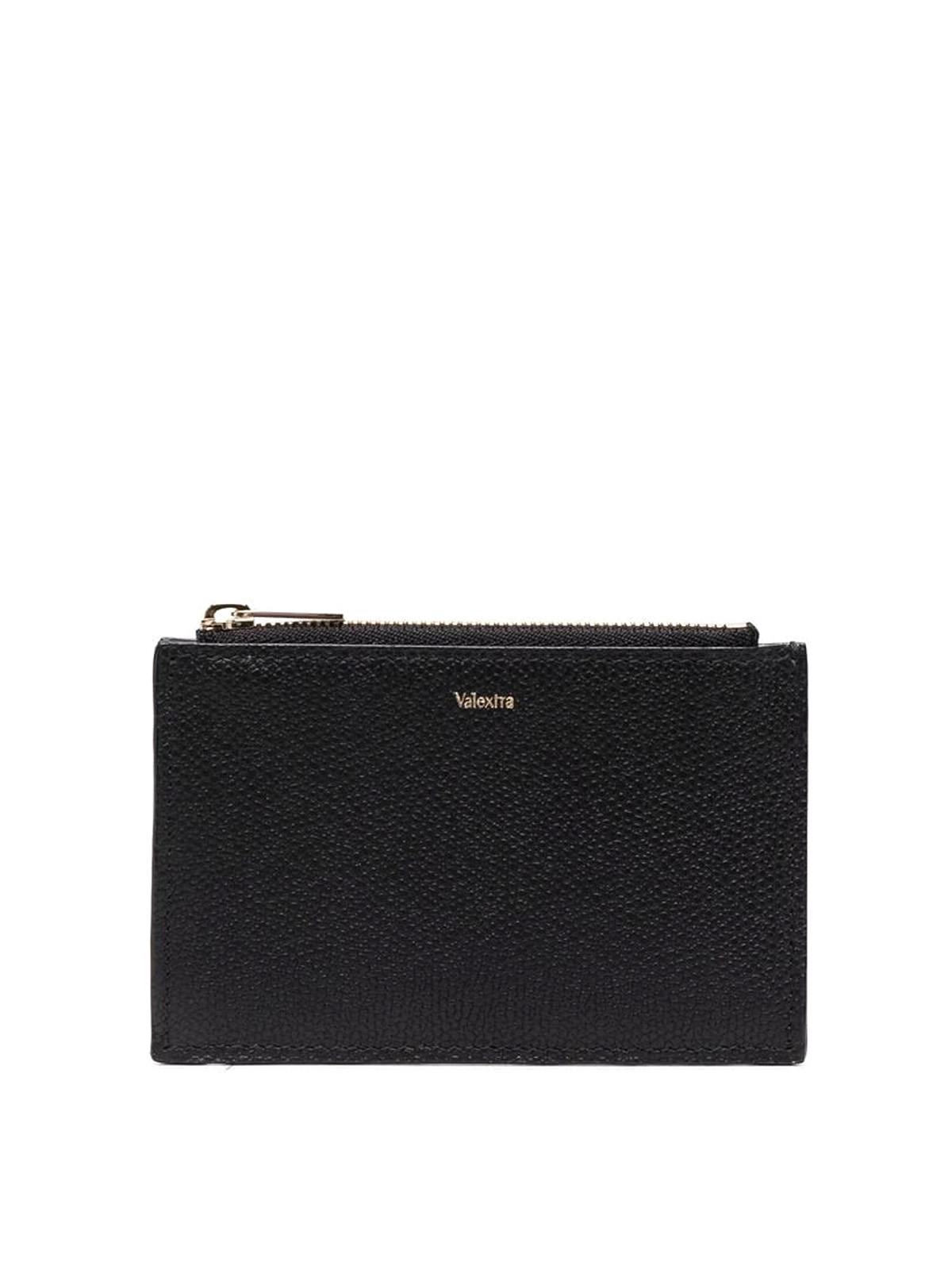 Shop Valextra Leather Wallet In Black