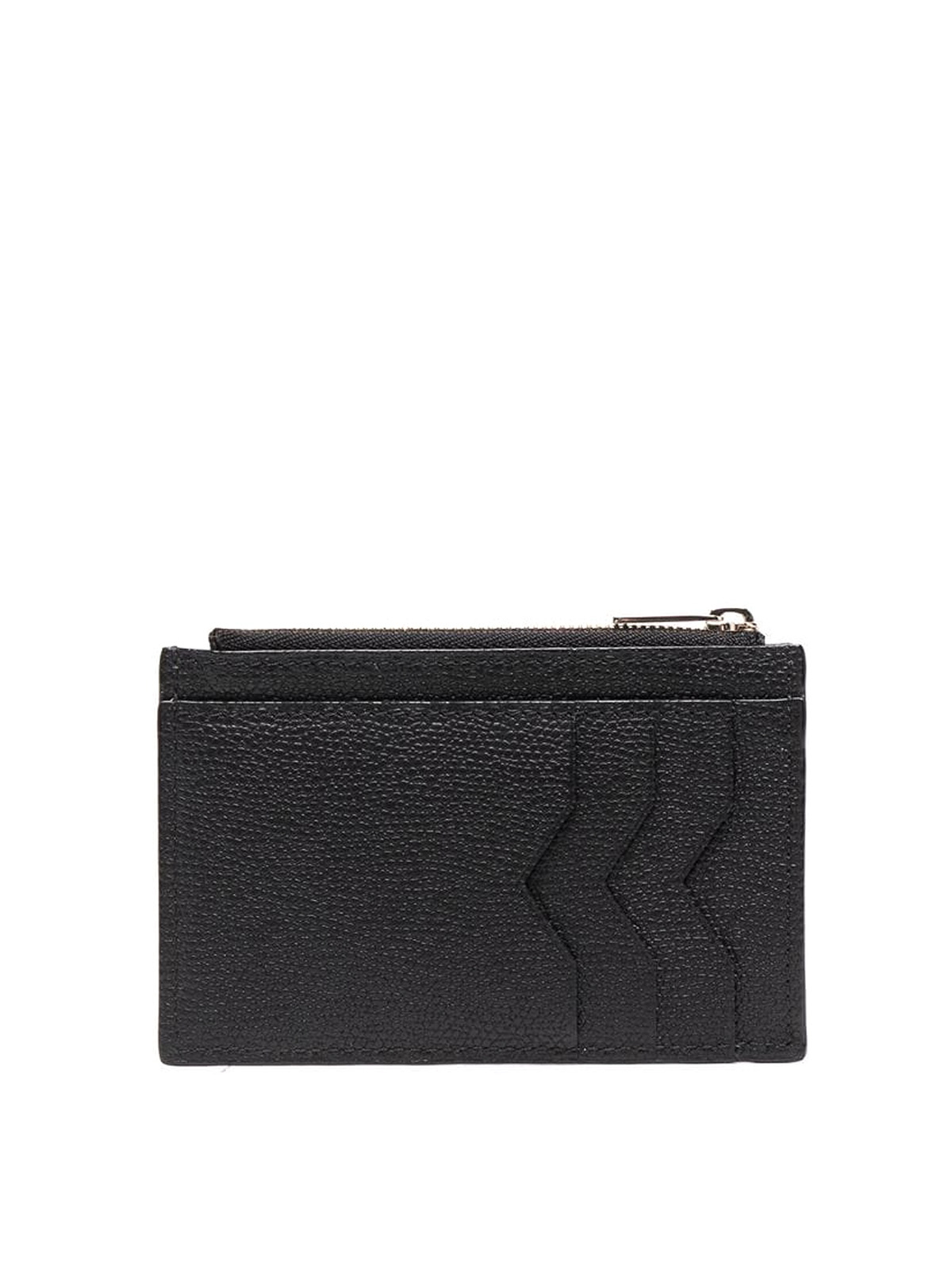 Shop Valextra Leather Wallet In Black