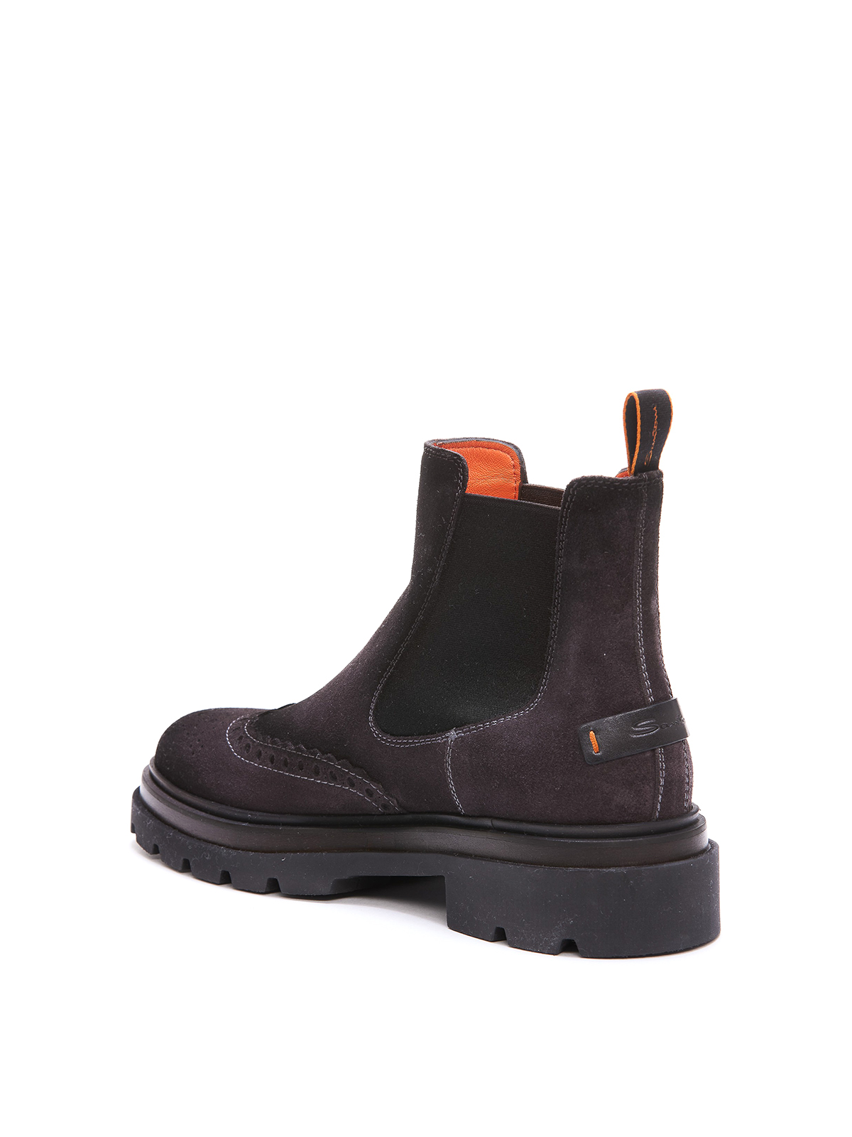 Shop Santoni Suede Ankle Boots In Brown
