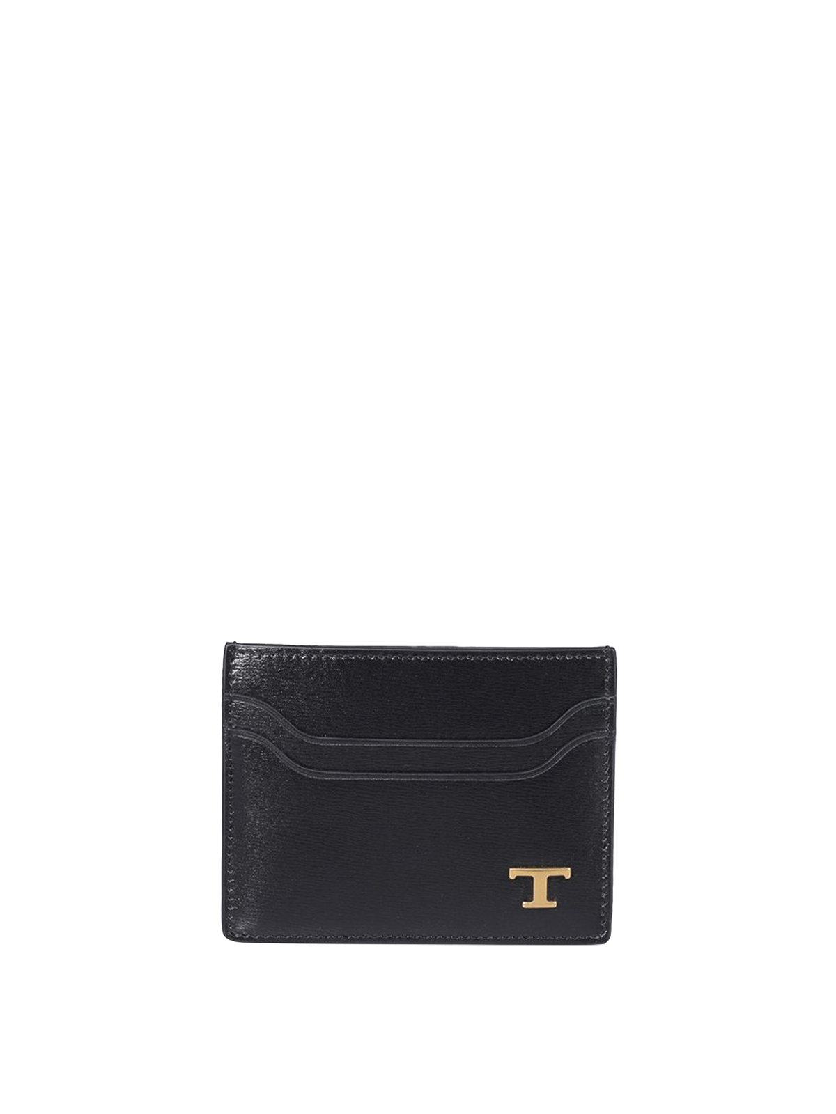 Tod's Textured Leather Card Holder In Black