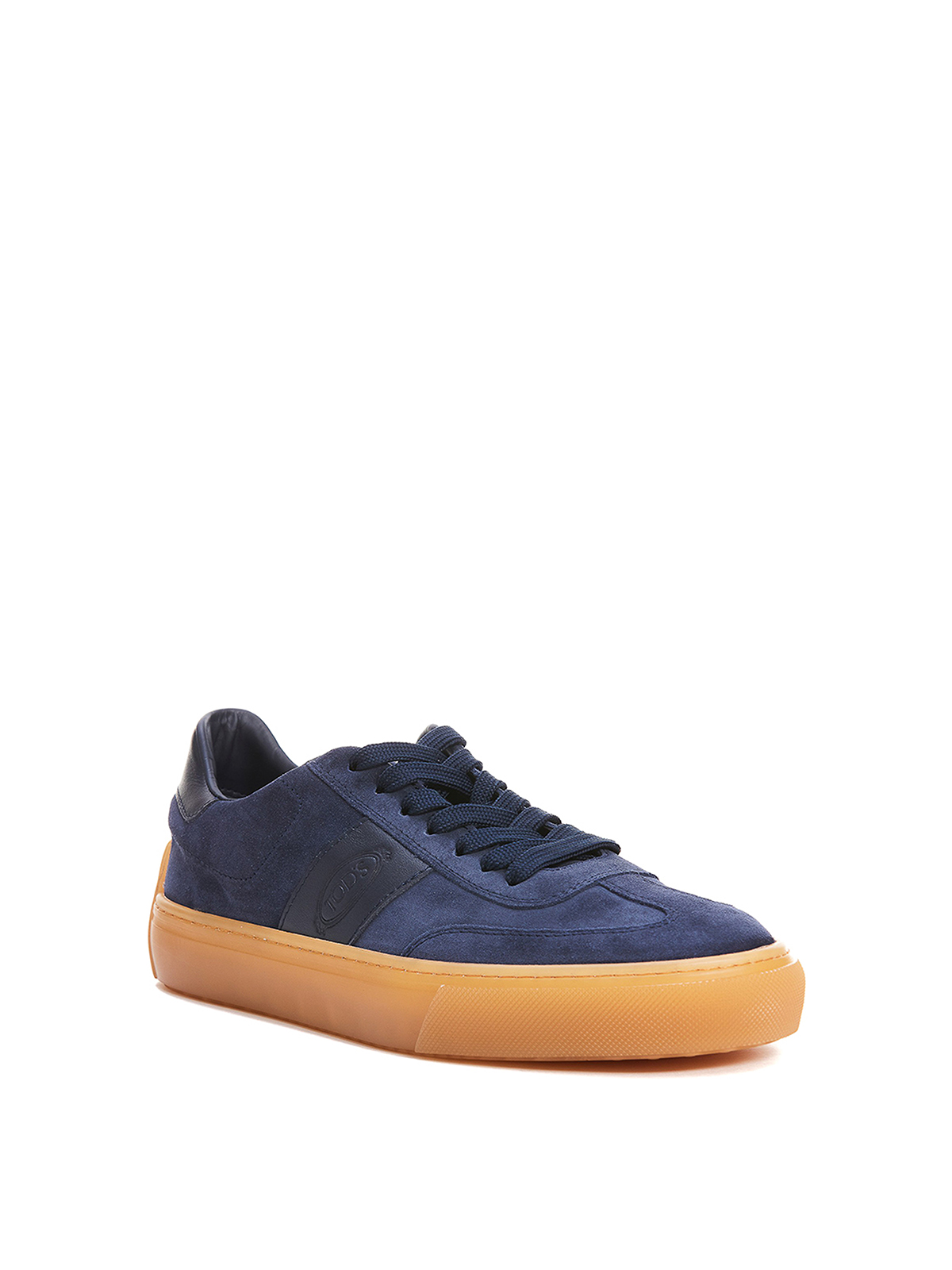 Shop Tod's Suede Sneakers With Logo In Azul