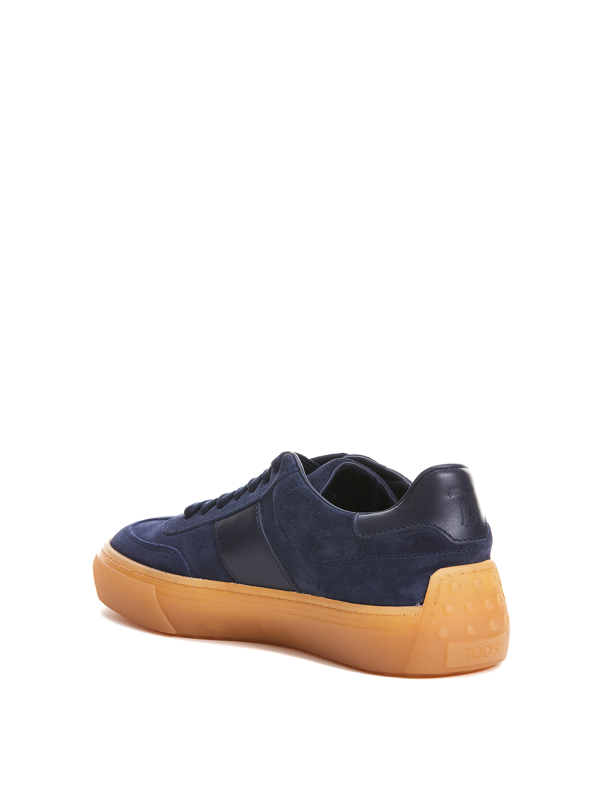 Shop Tod's Suede Sneakers With Logo In Azul