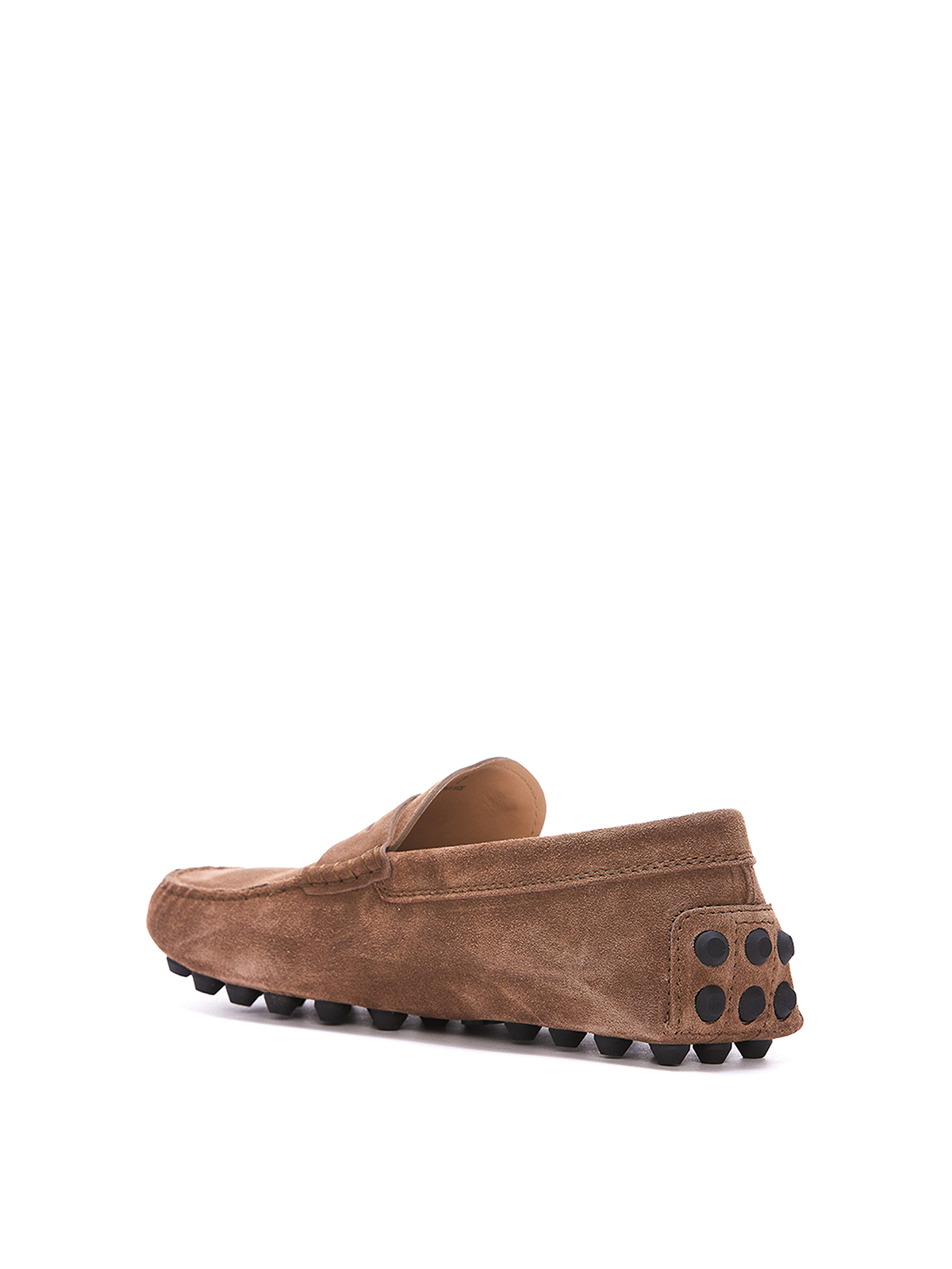 Shop Tod's Suede Driving Loafers In Marrón
