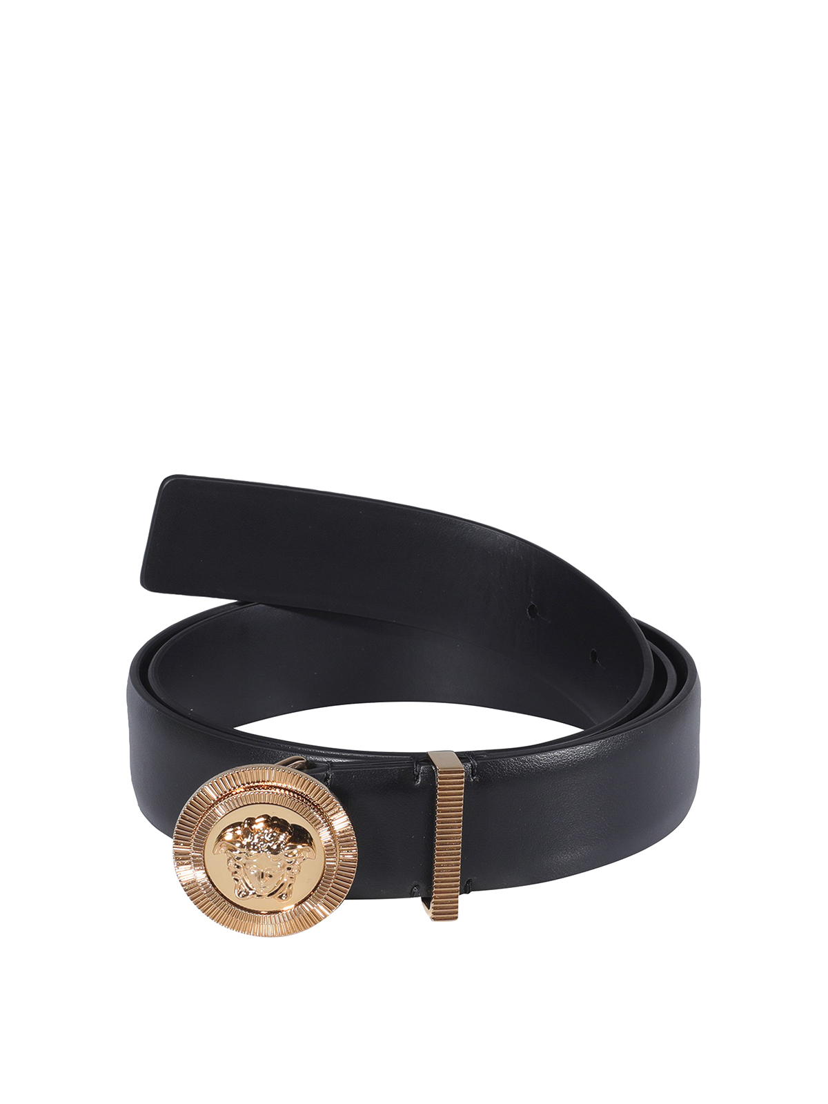 Versace Medusa-head leather belt - Black