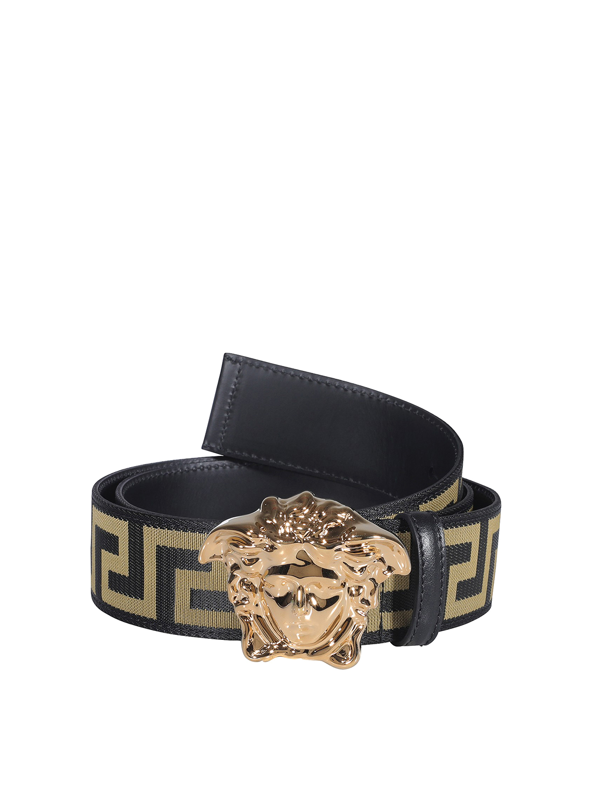 Shop Versace Medusa Leather Belt