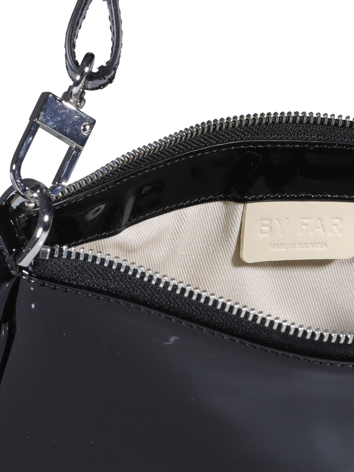 Shoulder bags By Far - Rachel patent leather shoulder bag - 18FWRCLVBLPMEDBL