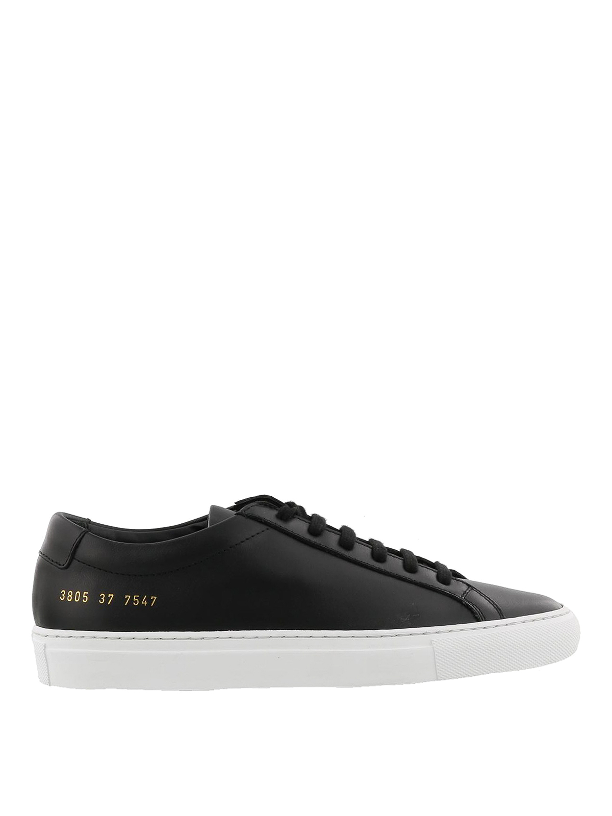 Common Projects Leather Low-top Sneakers In Black