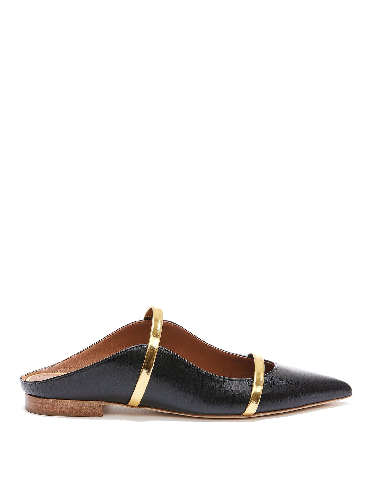 Malone Souliers Leather Mules In Negro