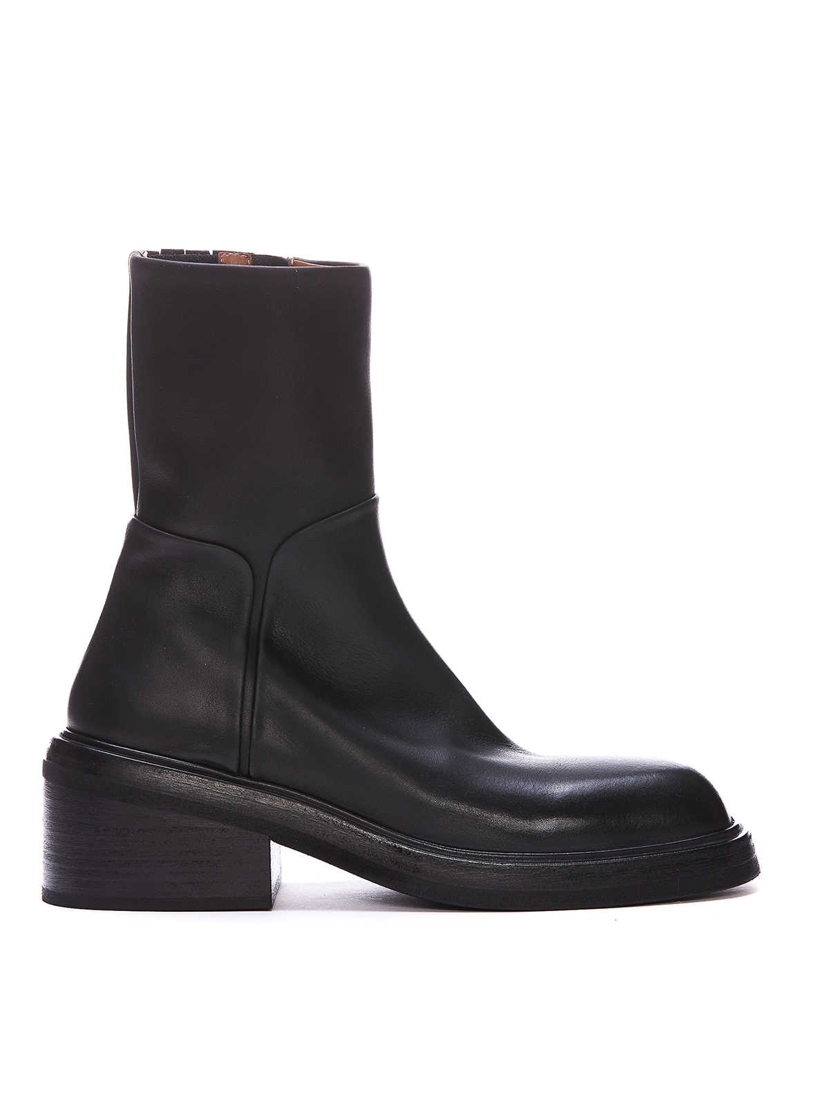Marsèll Leather Booties In Negro