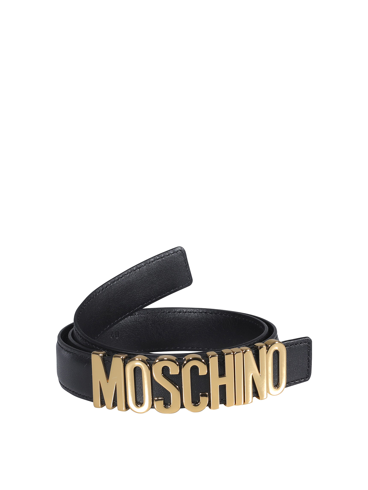 Moschino Logoed Belt In Negro