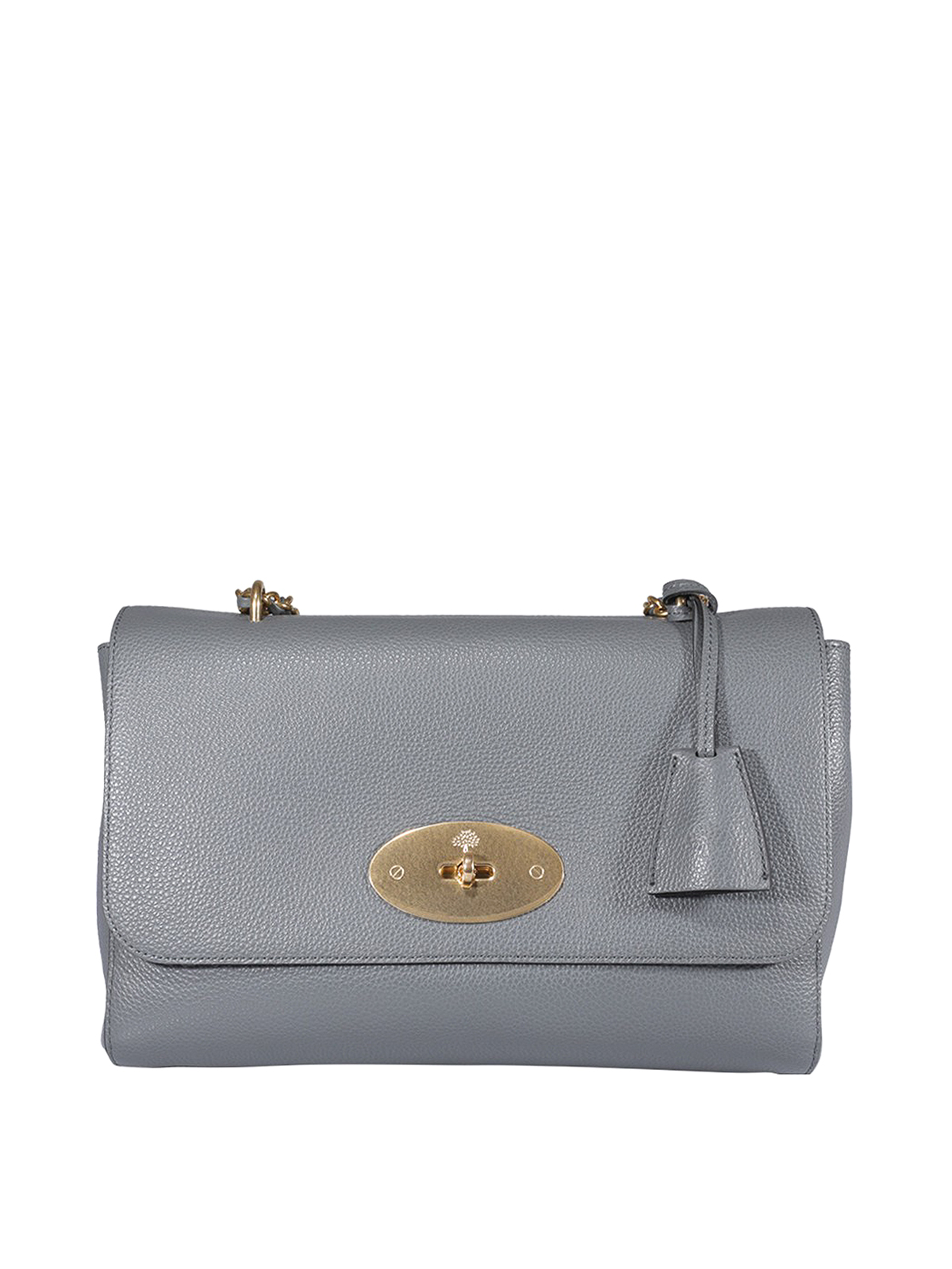 Mulberry Grey Leather Daria Fold-Over Clutch Mulberry | TLC
