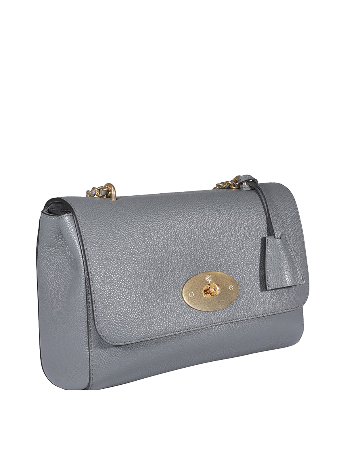 Shop Mulberry Leather Clutch In Grey