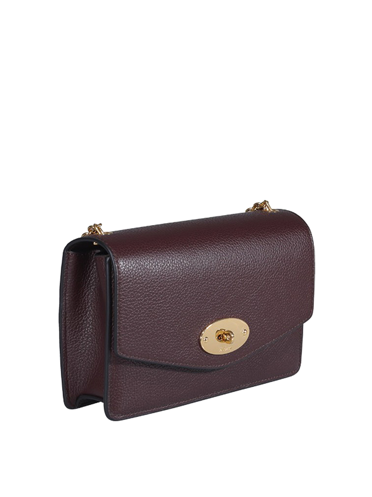 Shop Mulberry Leather Clutch In Burgundy