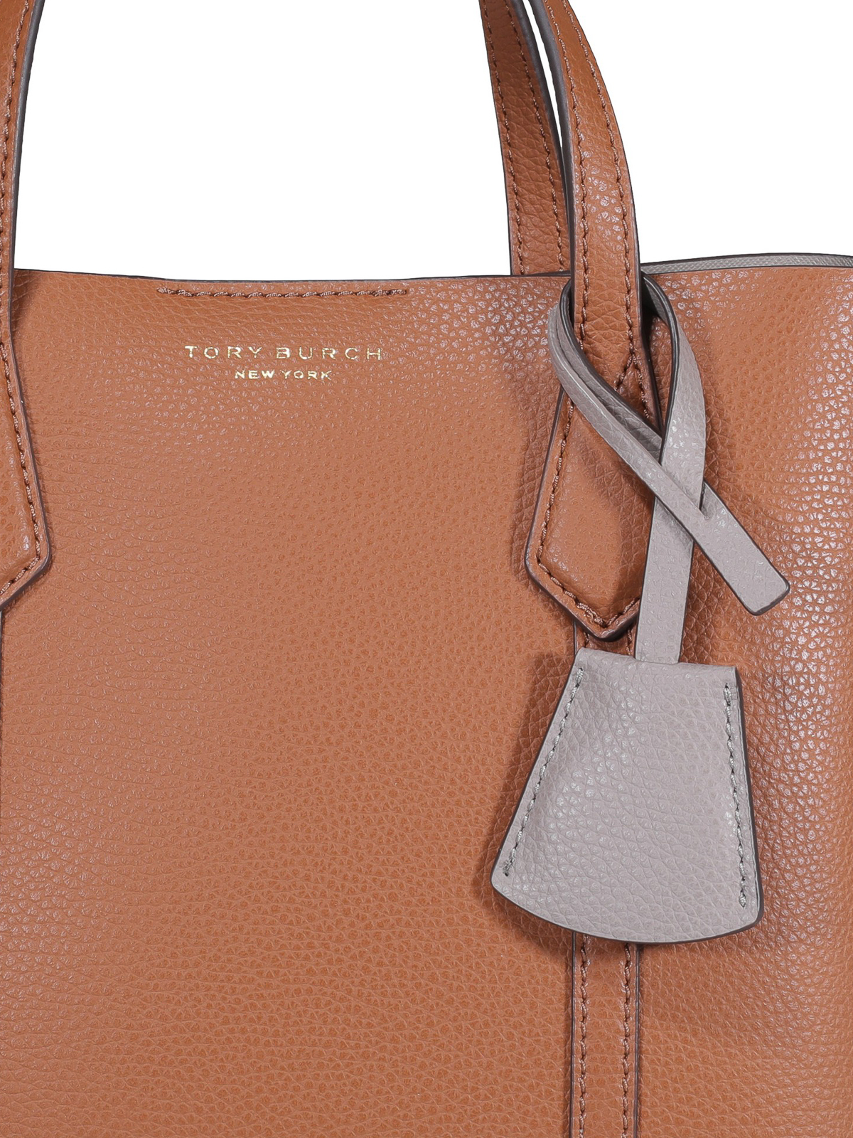 Shop Tory Burch Leather Tote In Brown