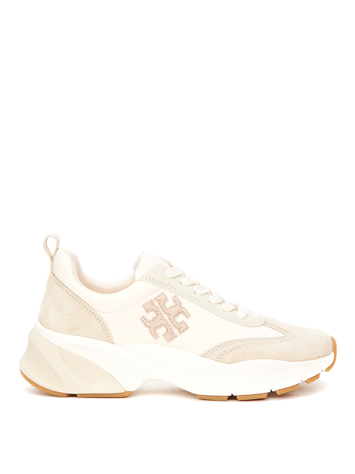 Shop Tory Burch Multifabric Sneakers In White