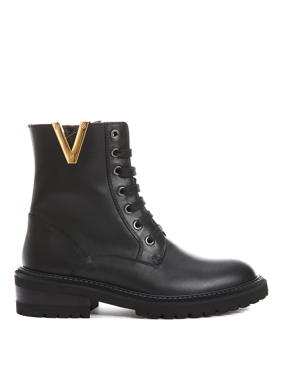 Via Roma 15 Logoed Ankle Boots In Black