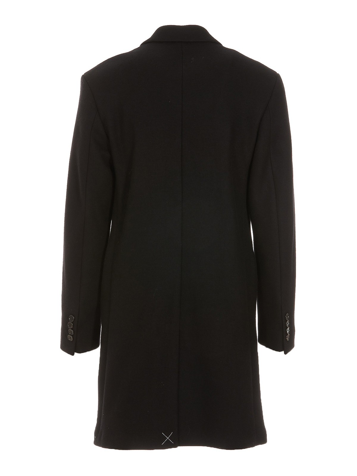 Shop Dolce & Gabbana Wool Blend Coat In Negro