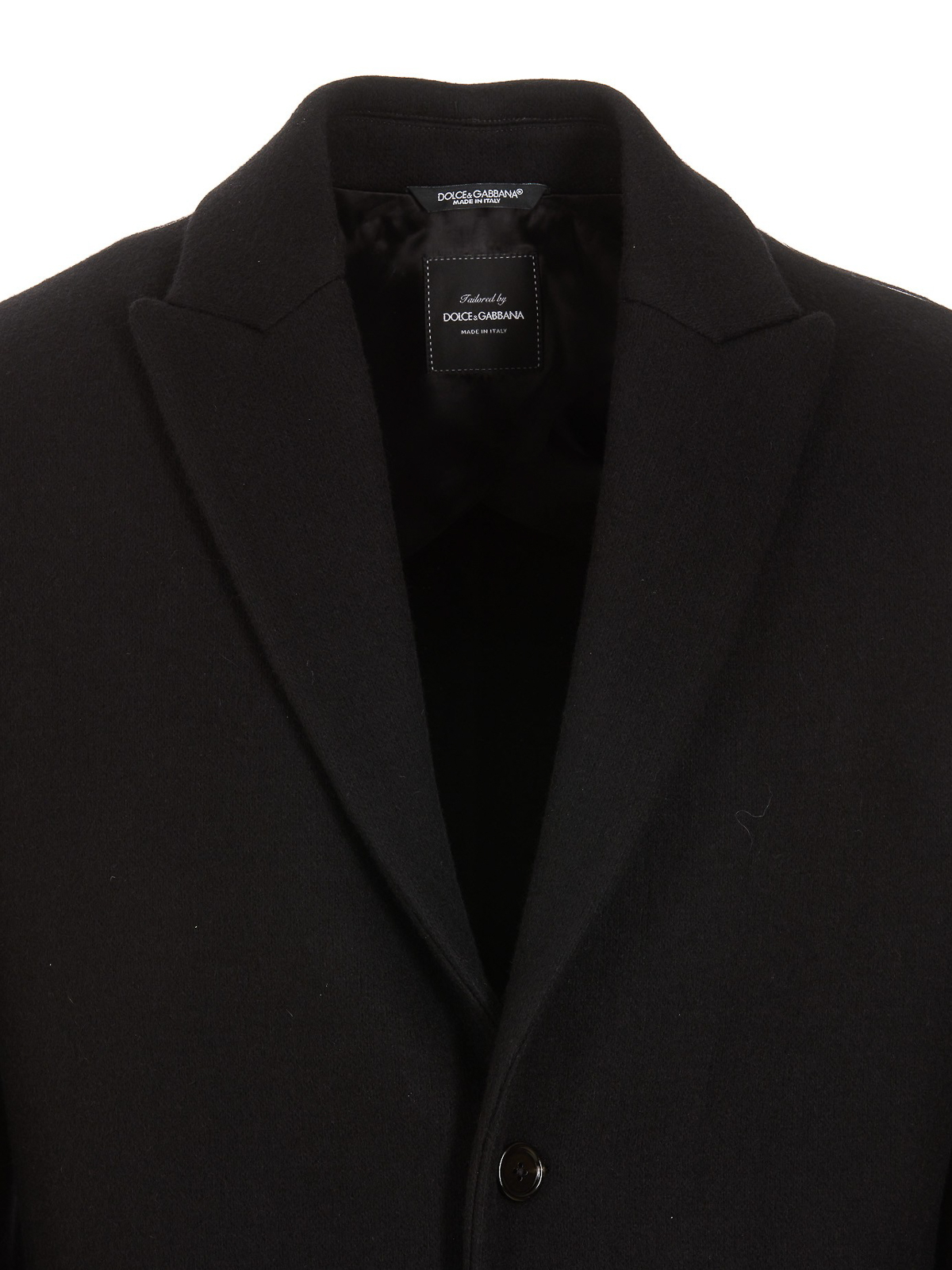 Shop Dolce & Gabbana Wool Blend Coat In Negro