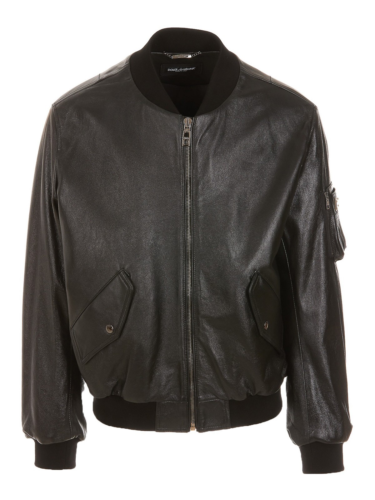 Shop Dolce & Gabbana Leather Jacket In Negro