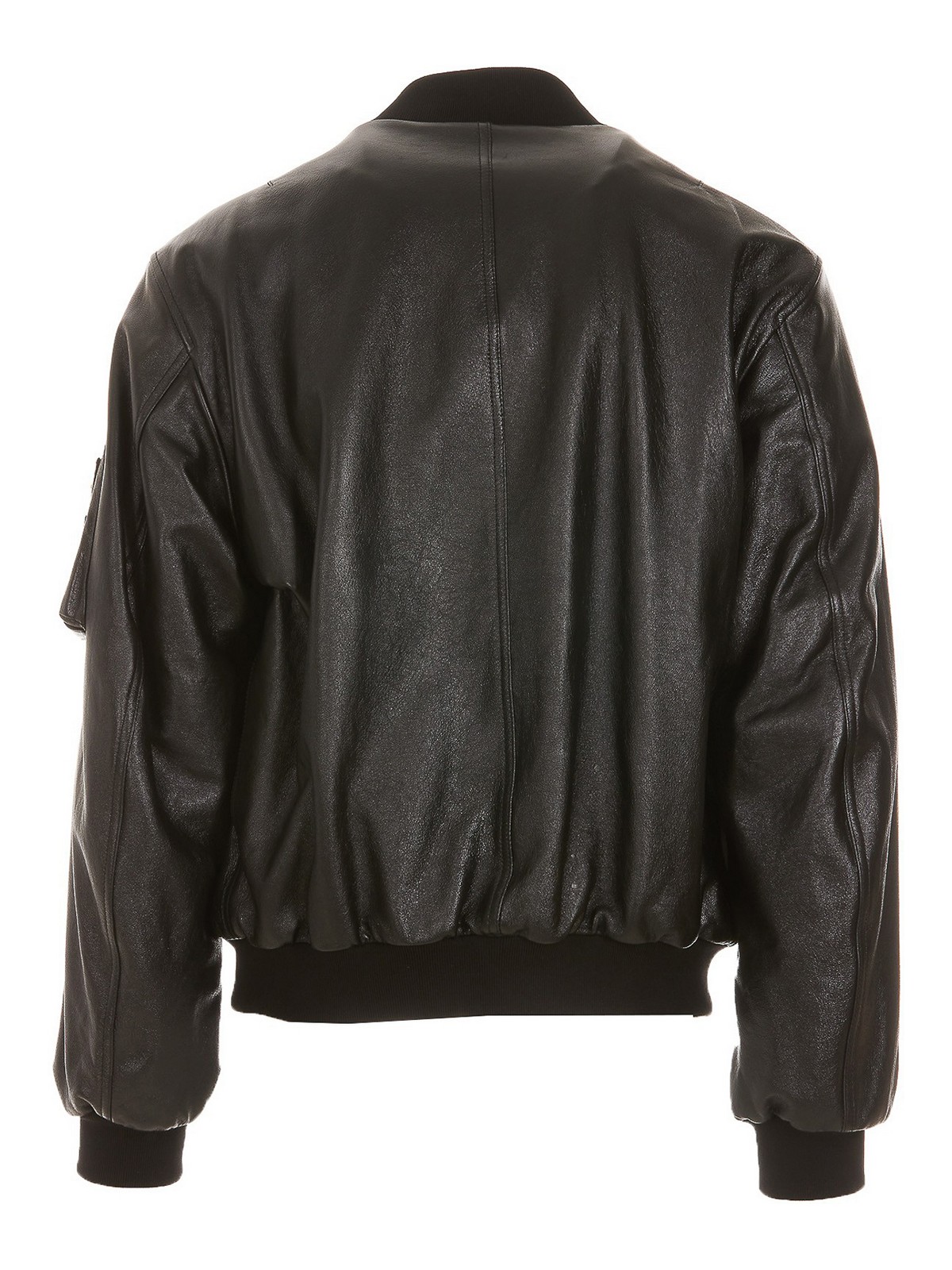 Shop Dolce & Gabbana Leather Jacket In Negro