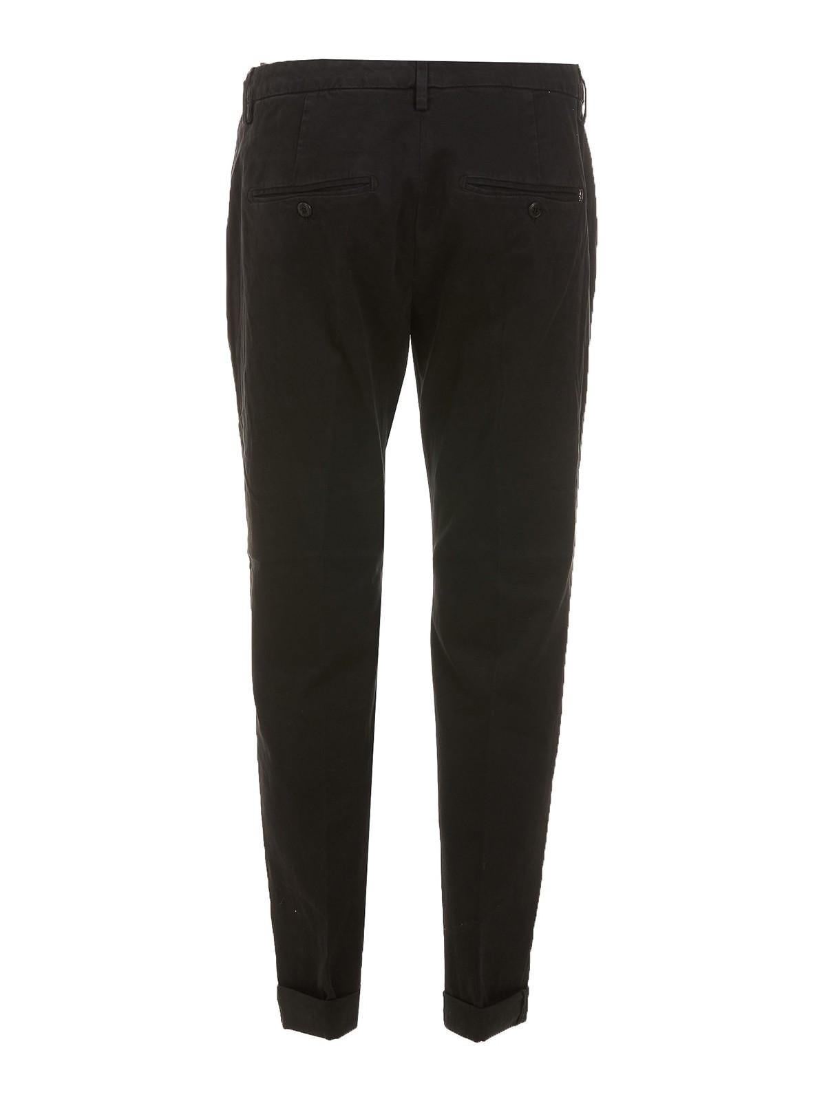 Shop Dondup Stretch Cotton Pants In Black