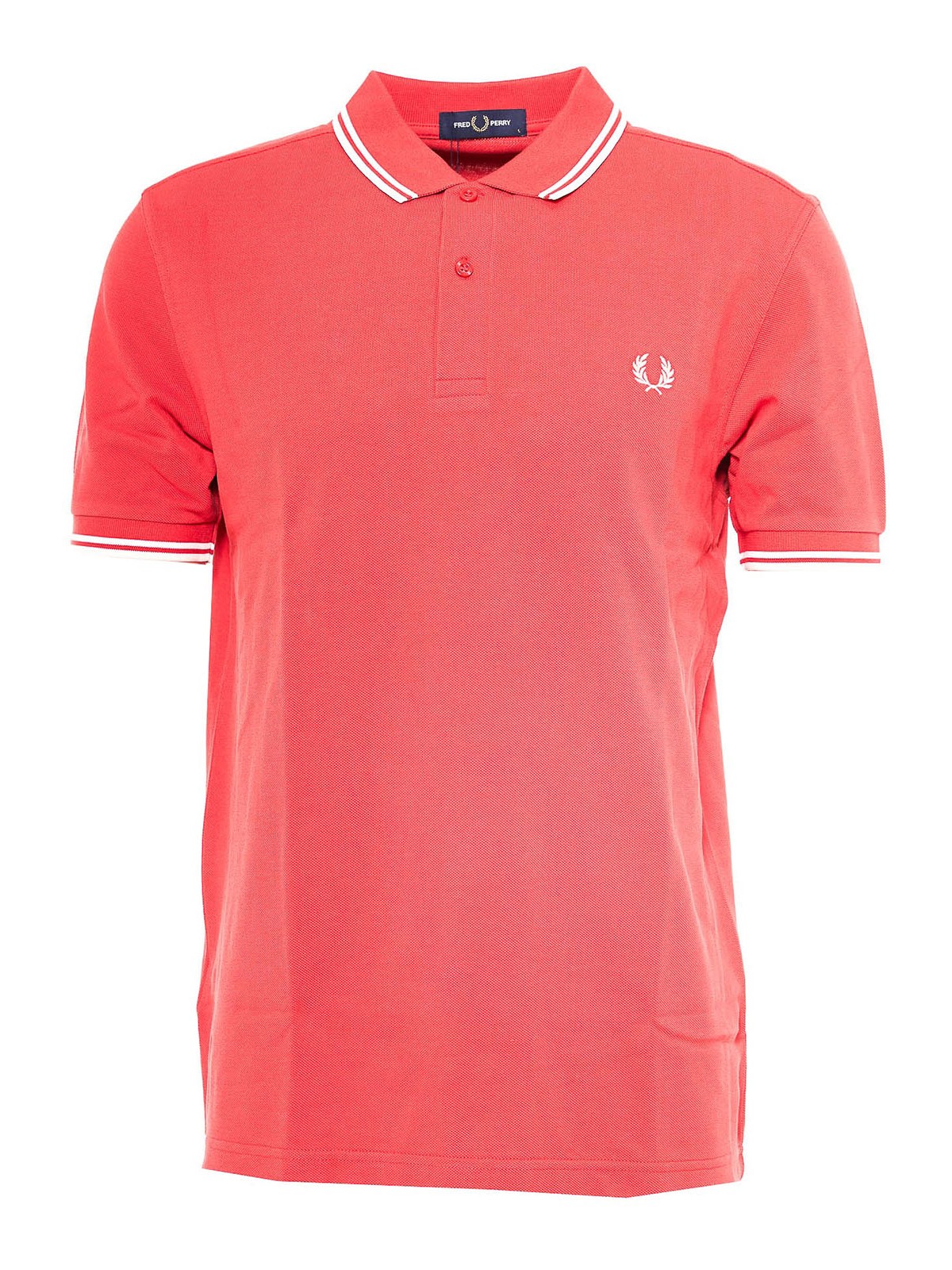 Fred Perry Front Logo Polo In Pink