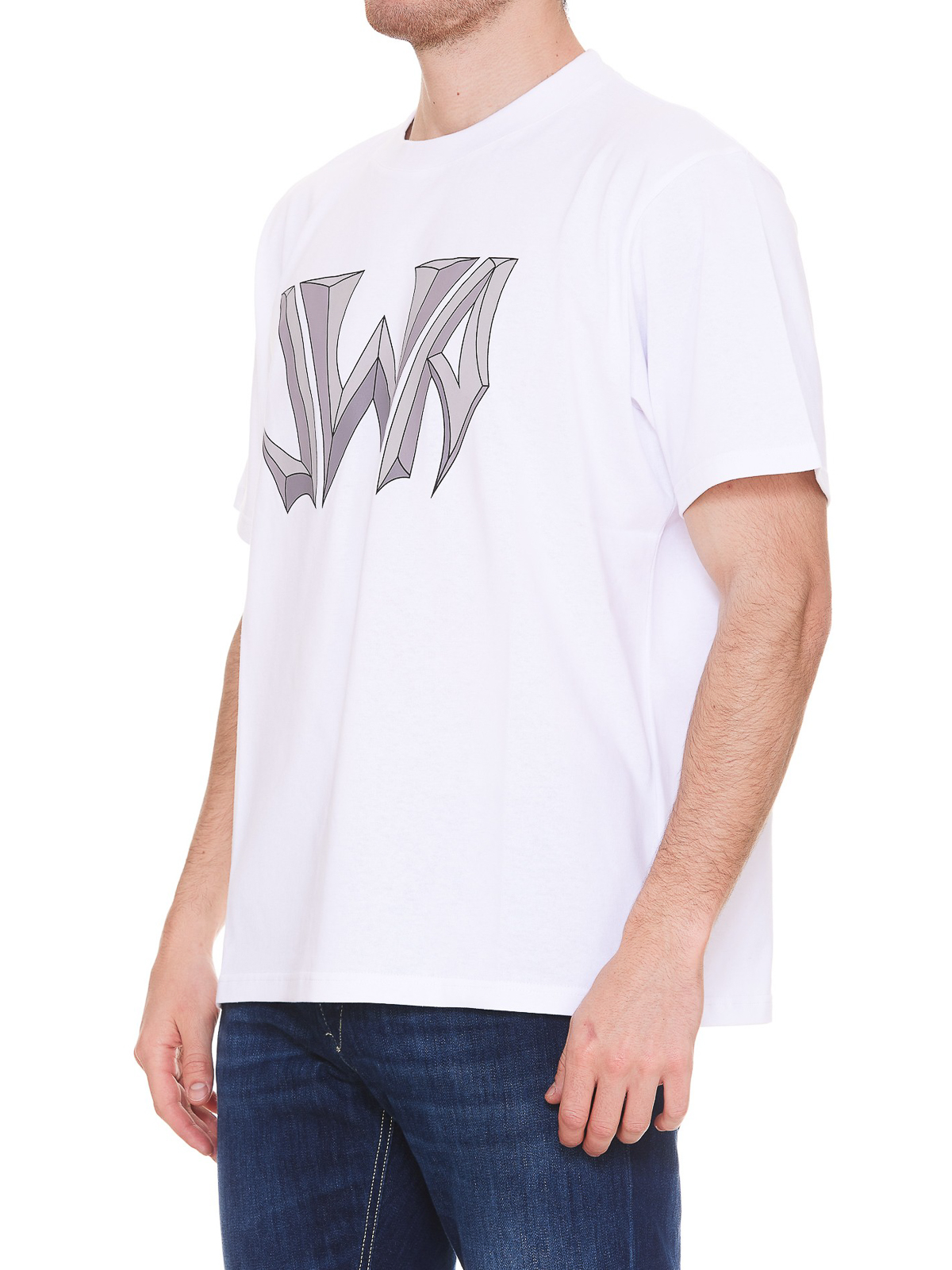 J.W. Anderson Front logo T-shirt - White - Men | JT0101PG0482001