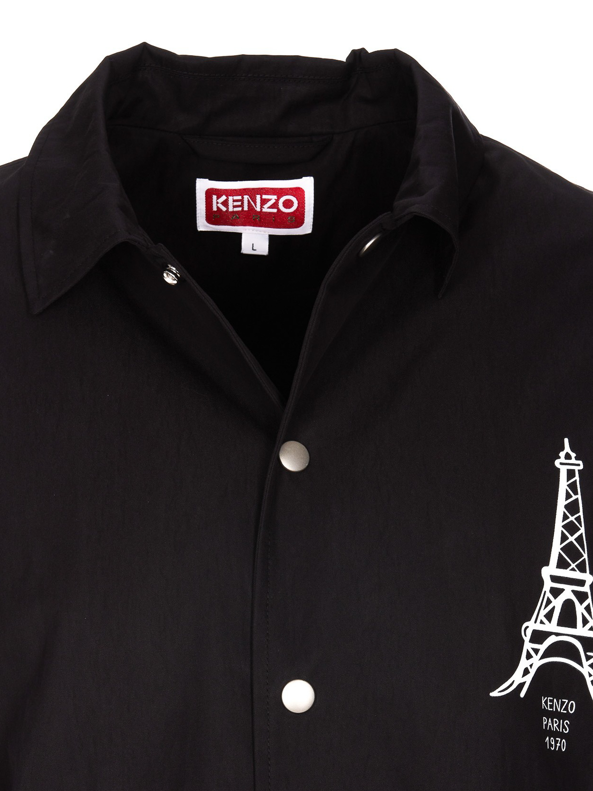 Shop Kenzo Front Logo Printed Jacket In Black