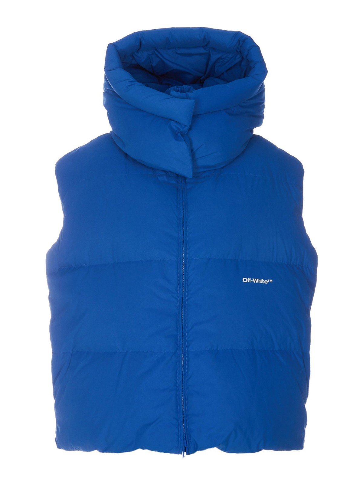 Shop Off-white Quilted Vest In Azul