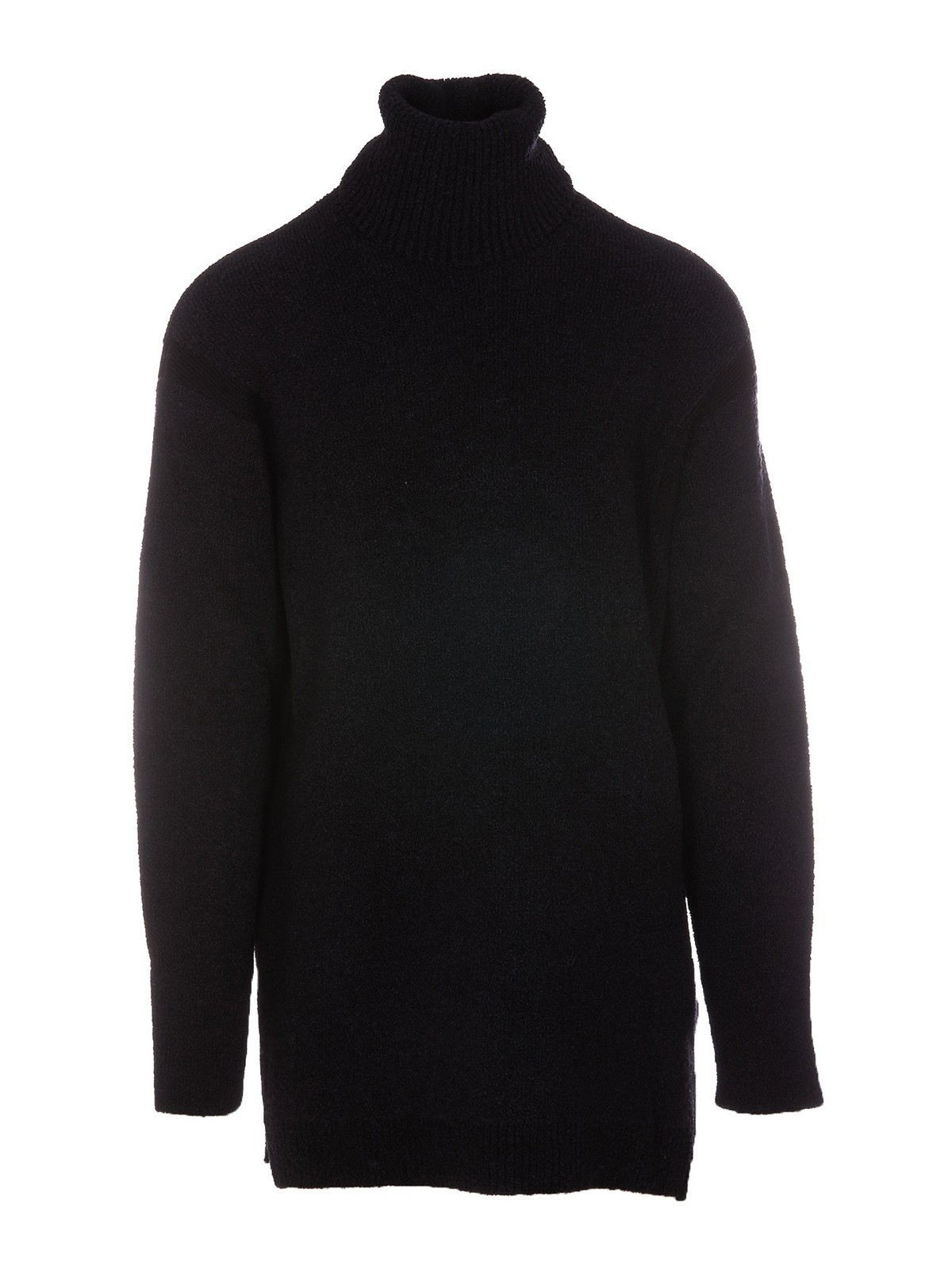 Off-white Wool Blend Turtleneck In Negro
