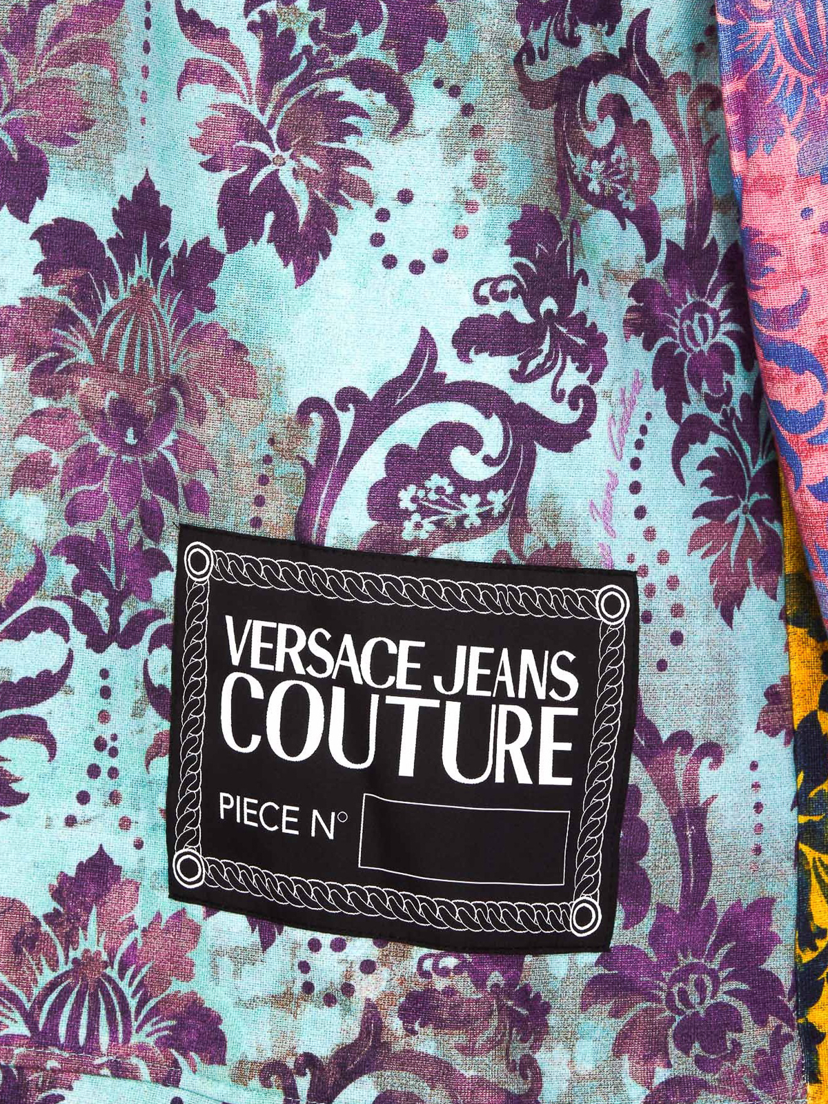 Shop Versace Jeans Couture Logo Hoodie In Multicolour