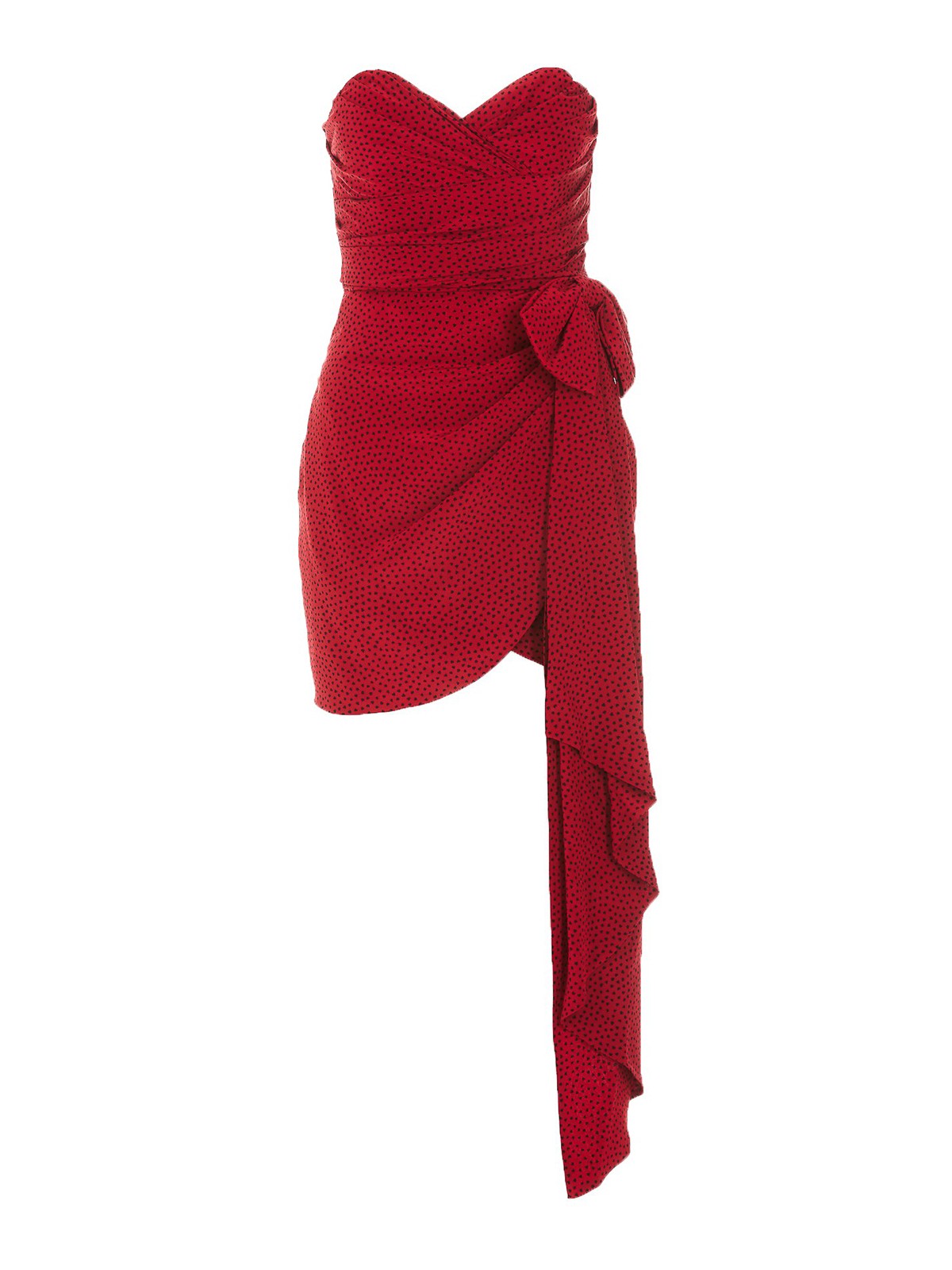 Alessandra Rich Bow Detailed Dress In Rojo