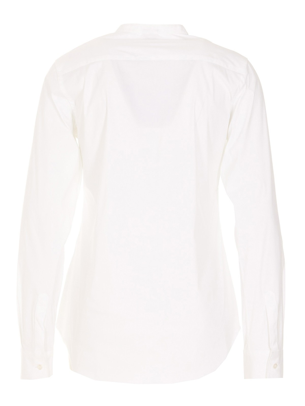 Shop Aspesi Stretch Cotton Shirt In White