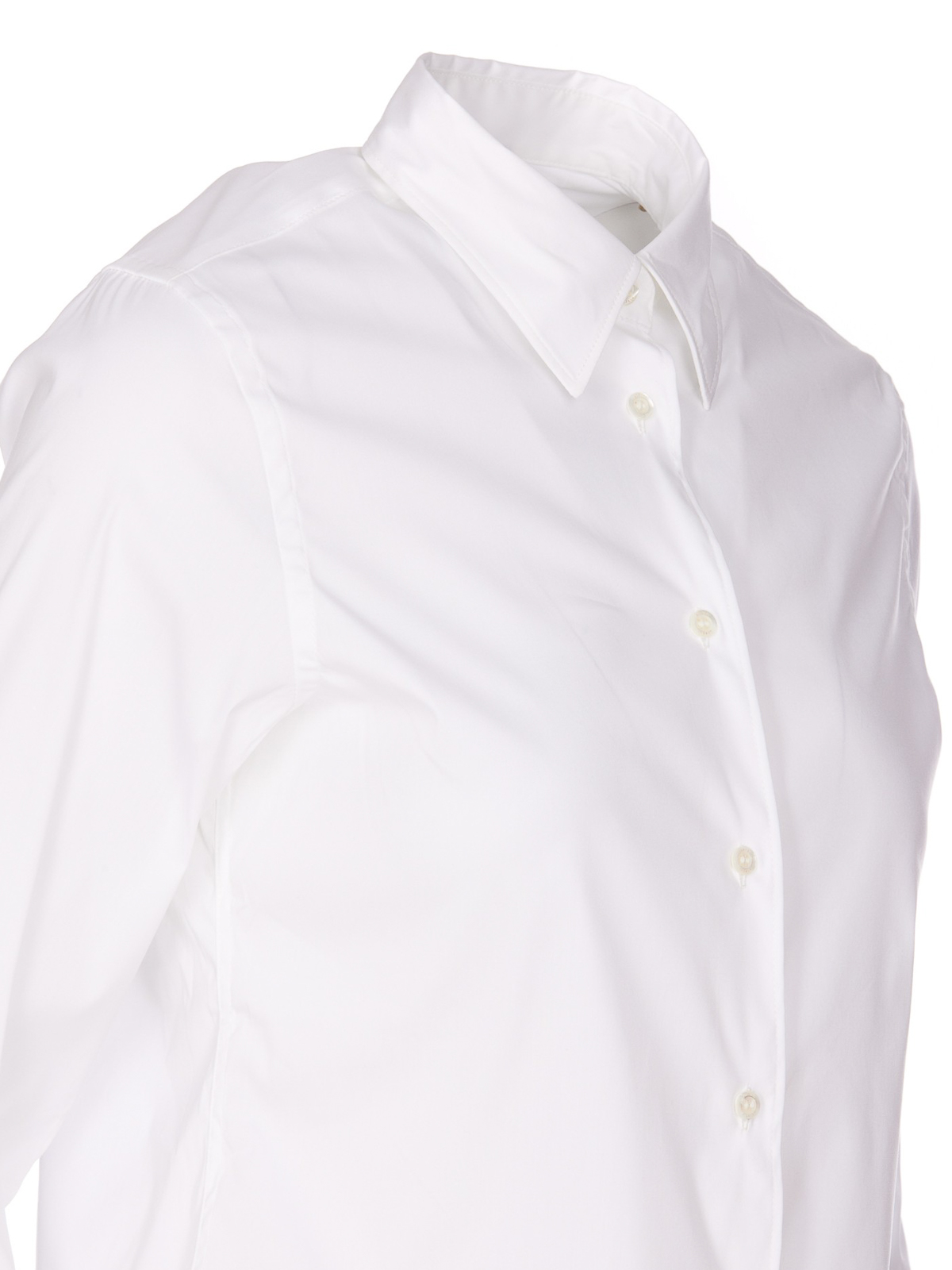 Shop Aspesi Stretch Cotton Shirt In Blanco