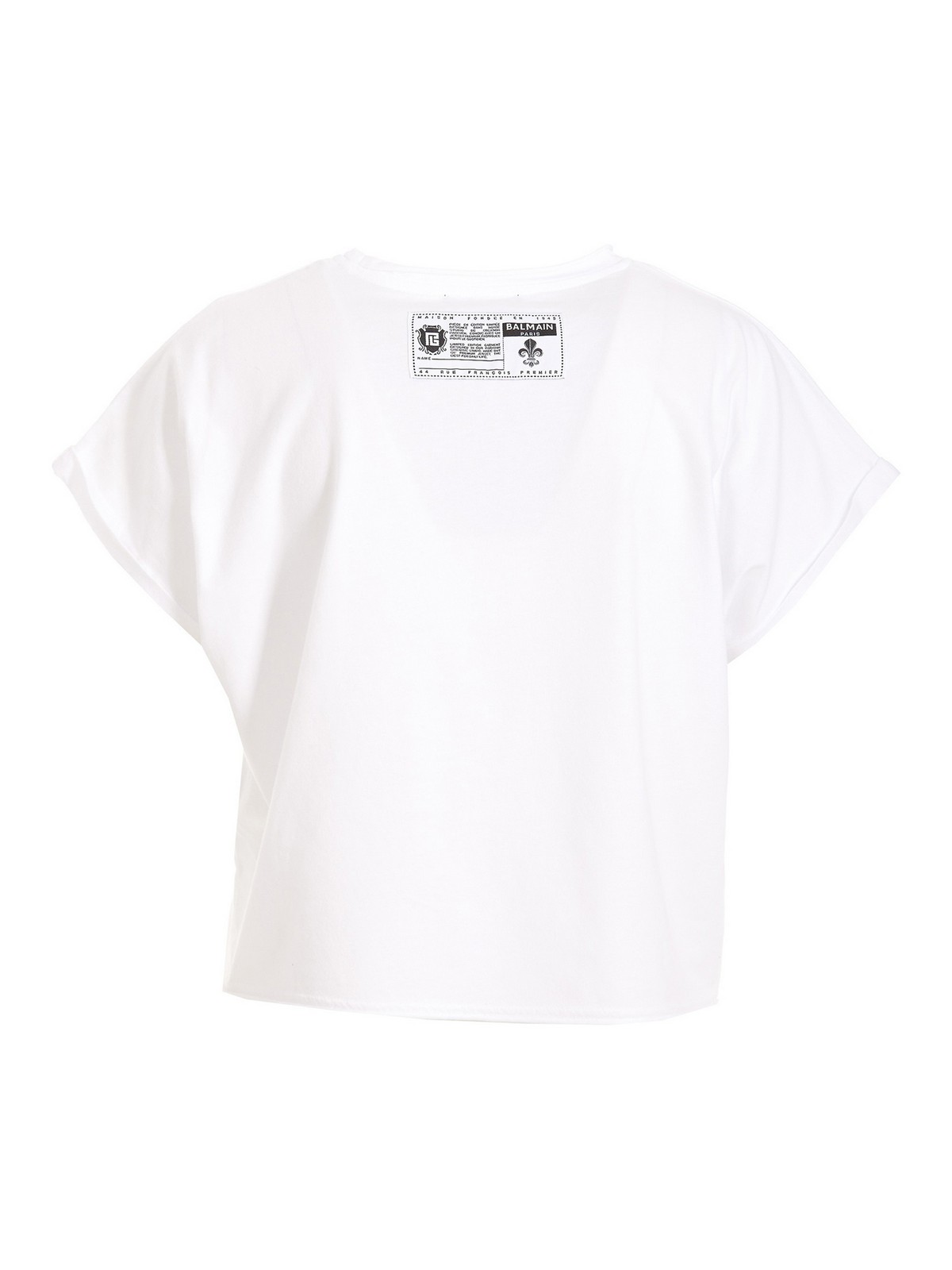 Balmain Front logo T-shirt - White - Women | EE008GB79GAB