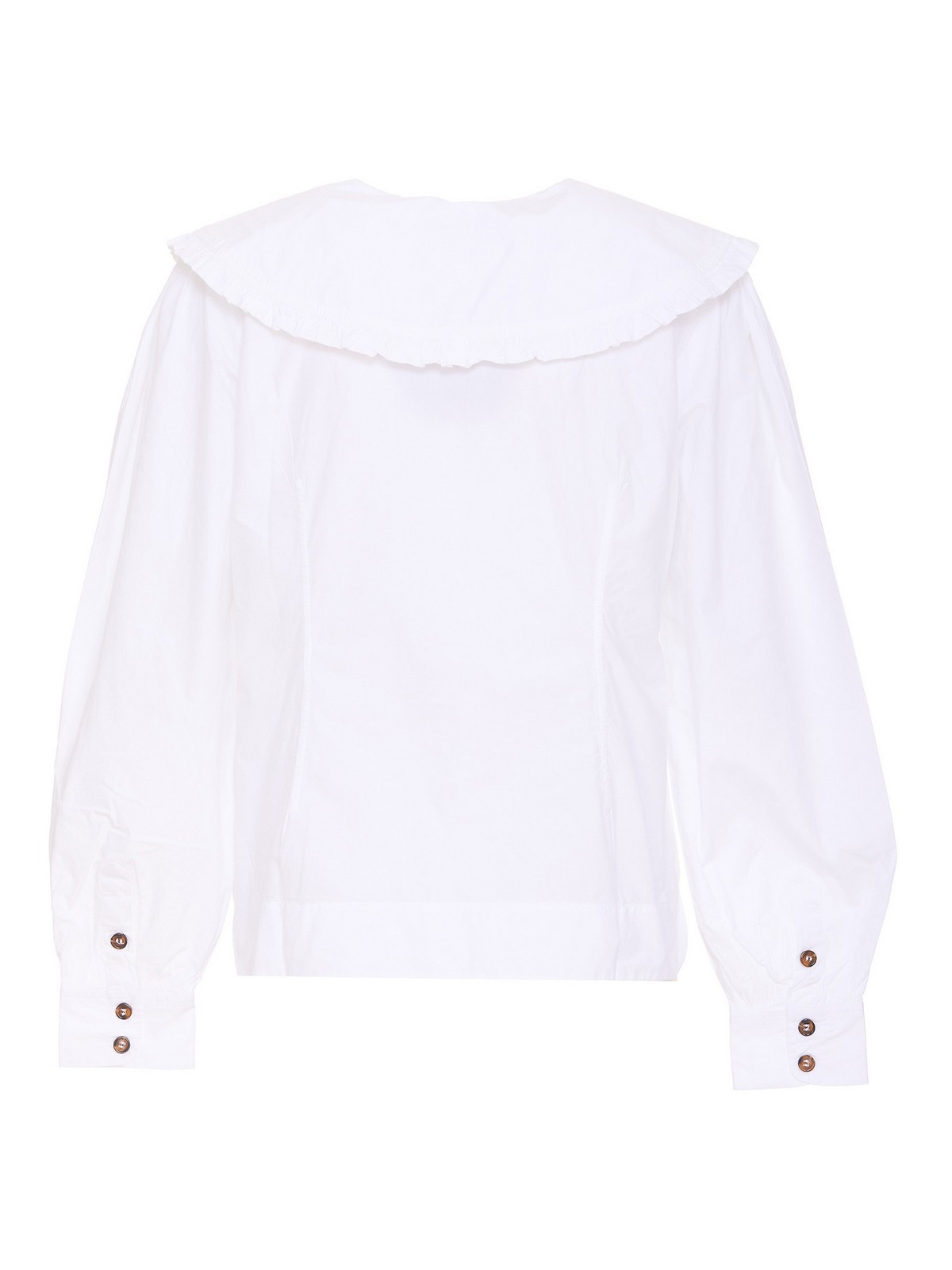 Shop Ganni Camisa - Blanco In White