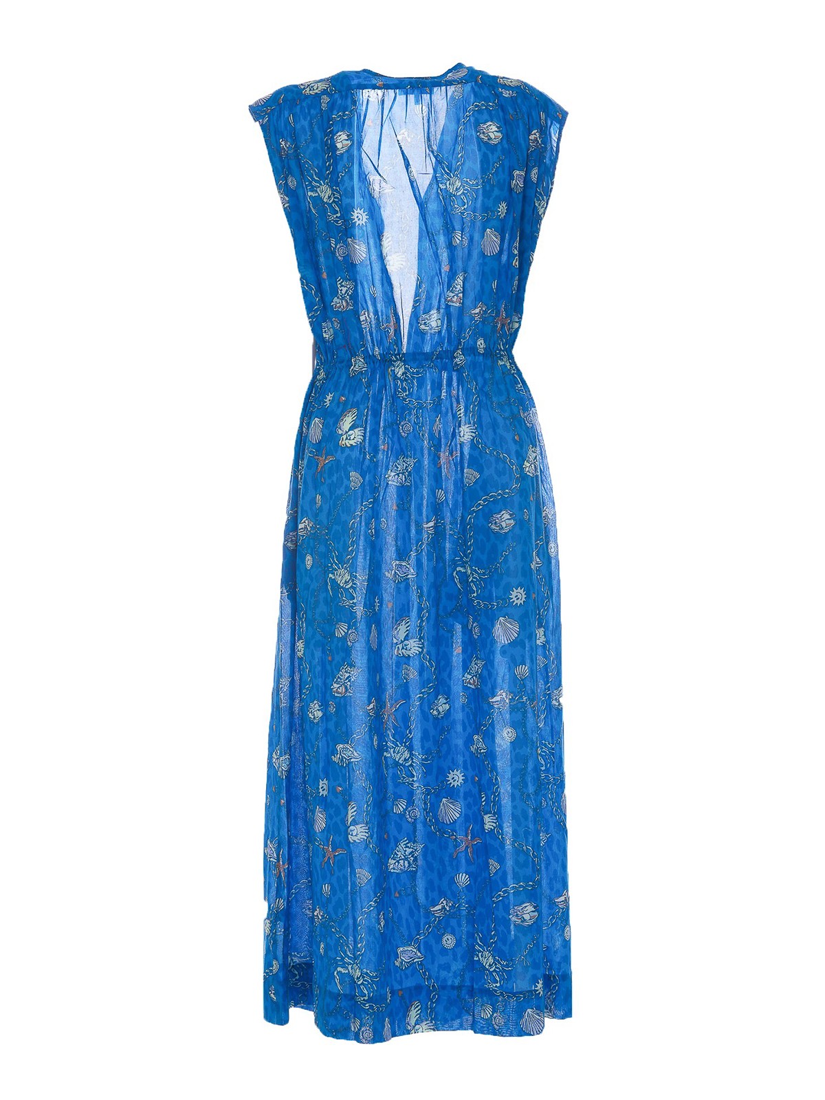 sachin and babi light blue dress ganni dress womanlight chiffon halterneck dress main image 0