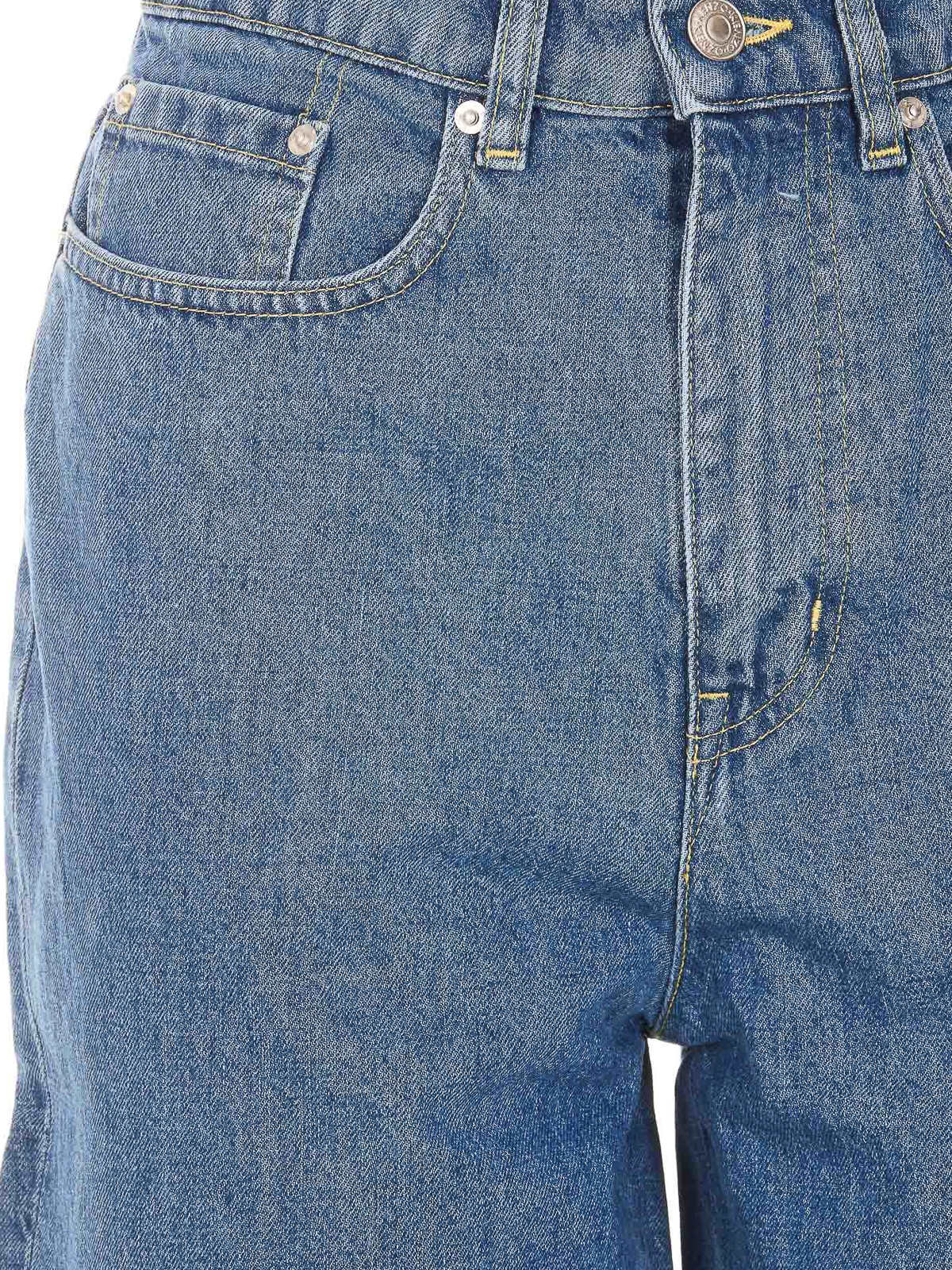 Shop Kenzo Cotton Jeans In Lavado Medio