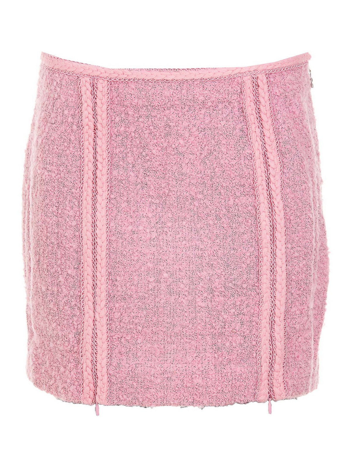 Rotate Birger Christensen Zip Detailed Mini Skirt In Pink